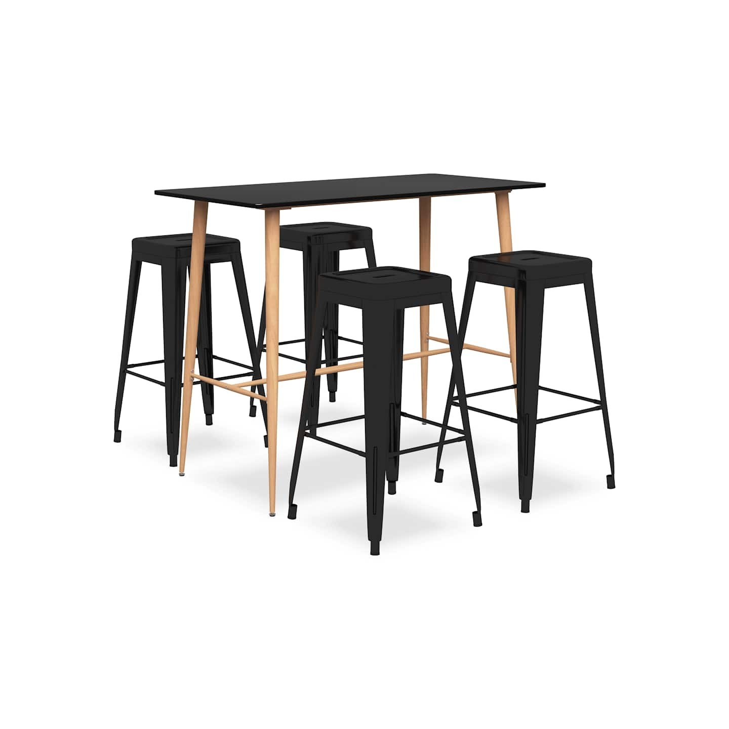 Ensemble de bar 5 pcs Noir
