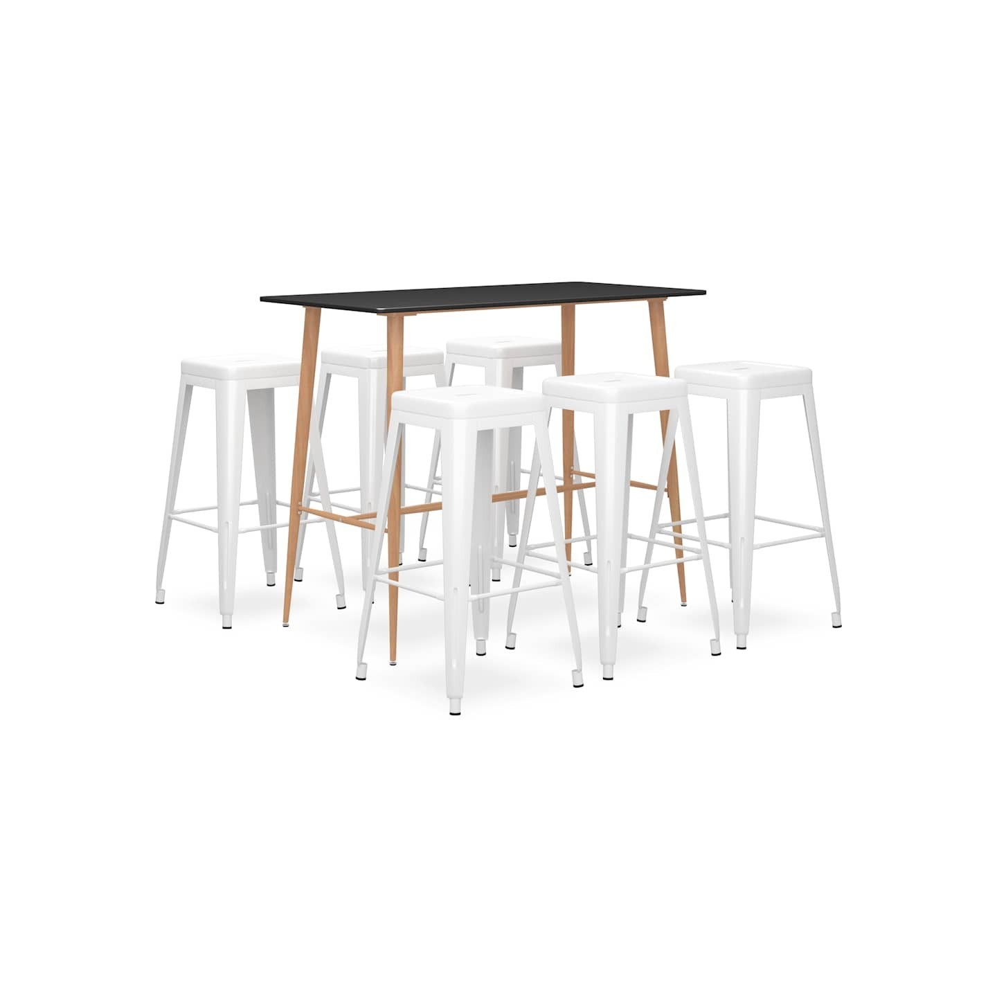 Ensemble de bar 7 pcs Noir et blanc