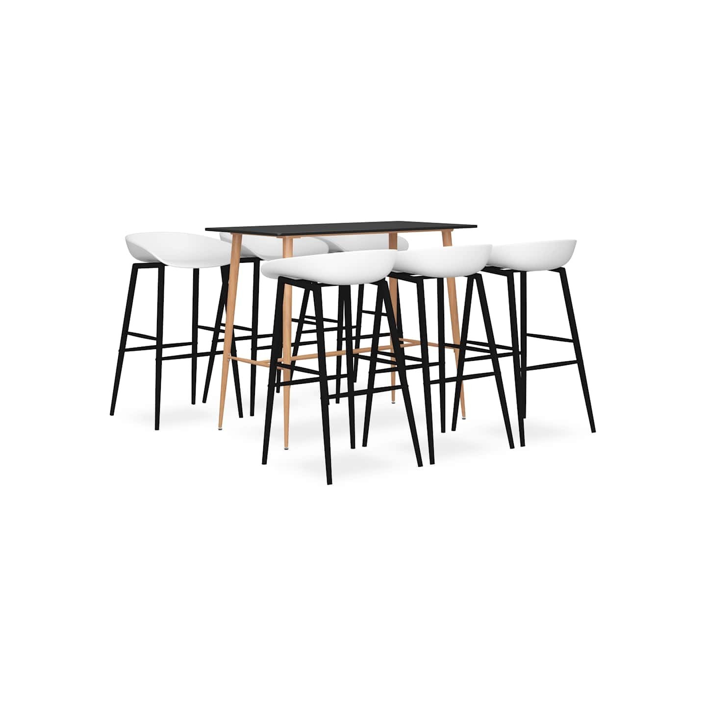 Ensemble de bar 7 pcs Noir et blanc