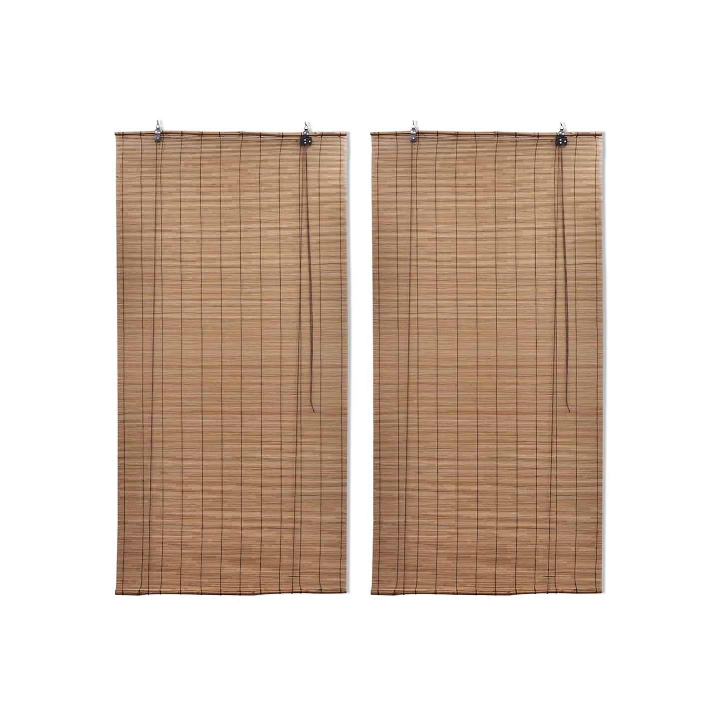 Stores roulants en bambou 2 pcs 150x220 cm Marron