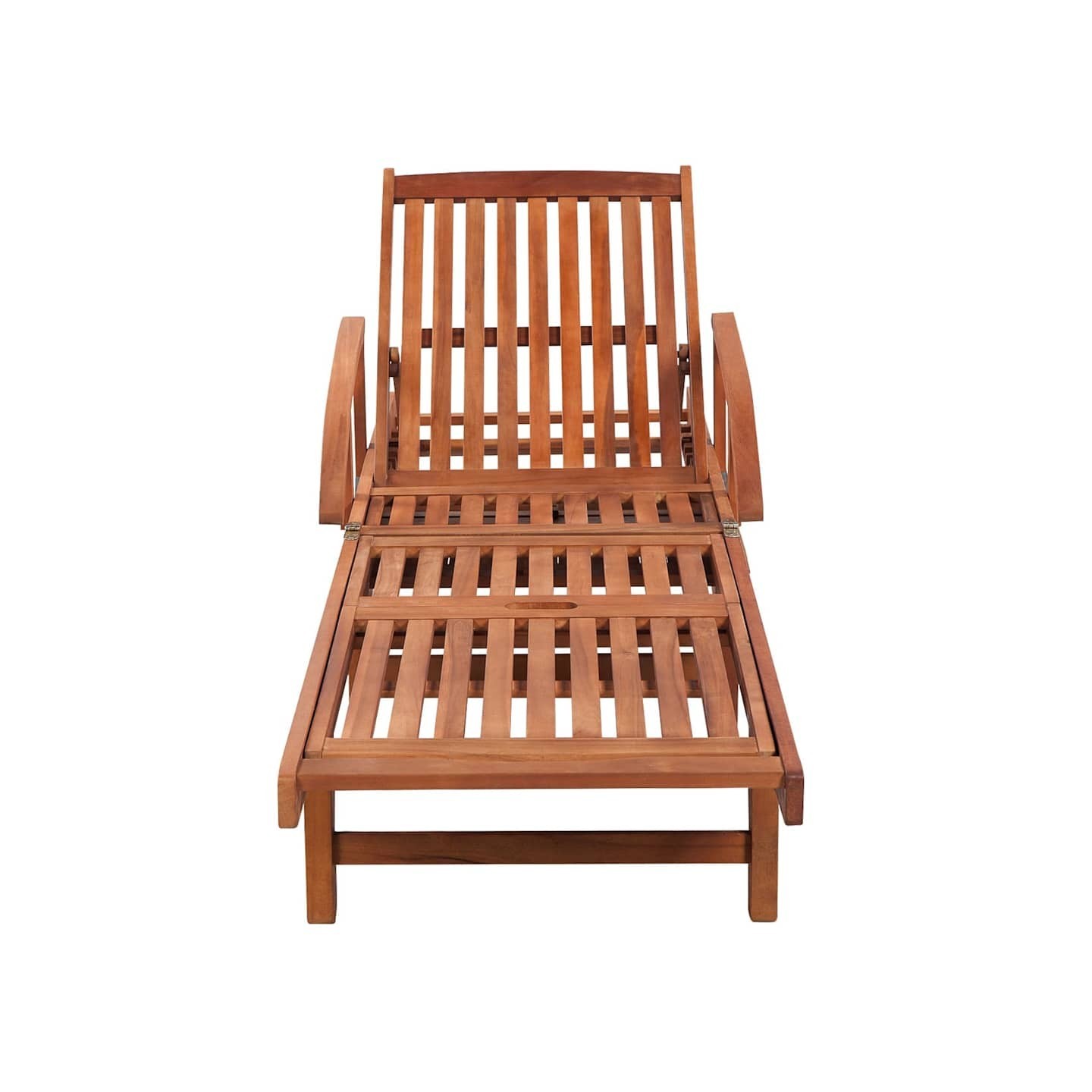 Chaises longues lot de 2 avec table Bois d'acacia solide