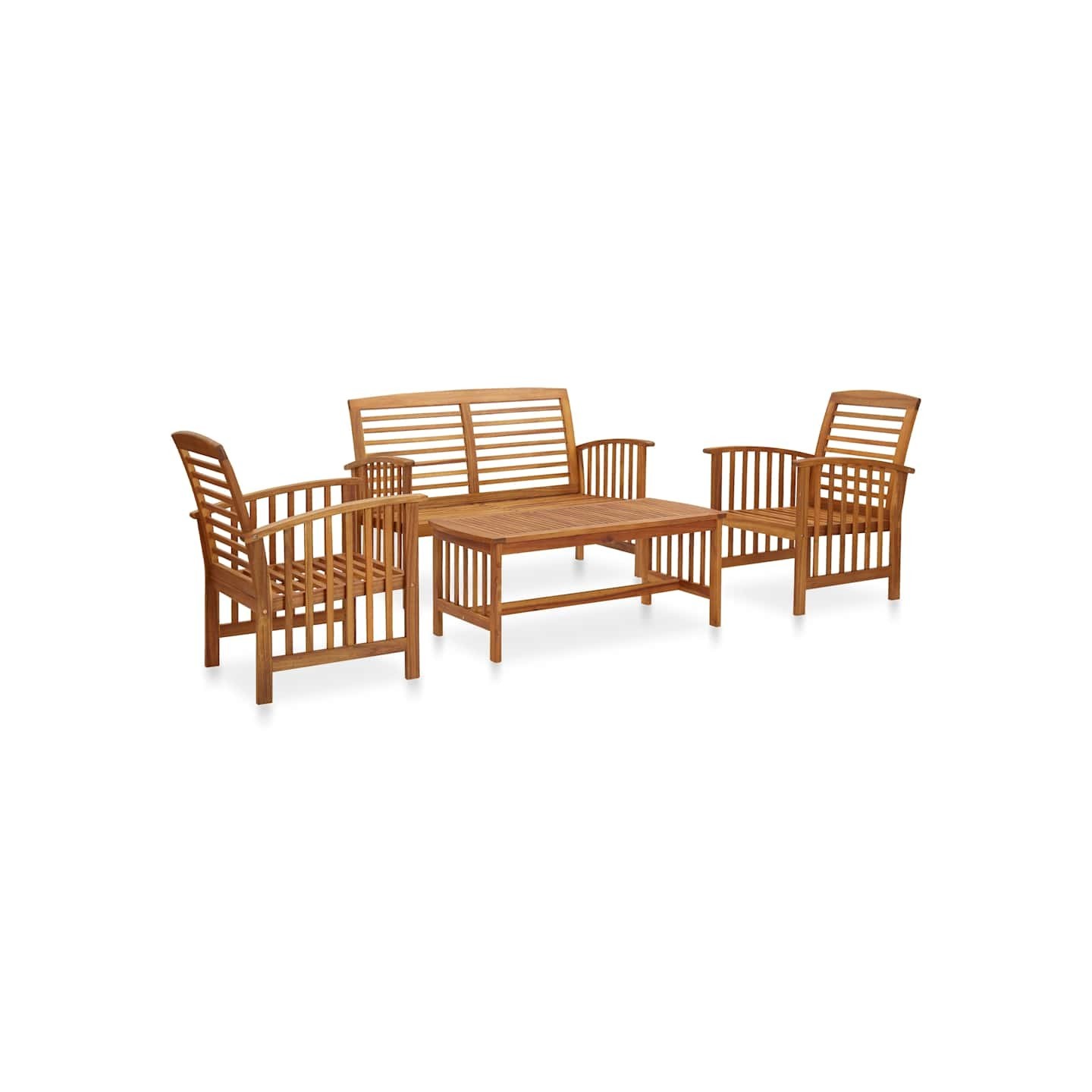 Salon de jardin 4 pcs Bois d'acacia solide