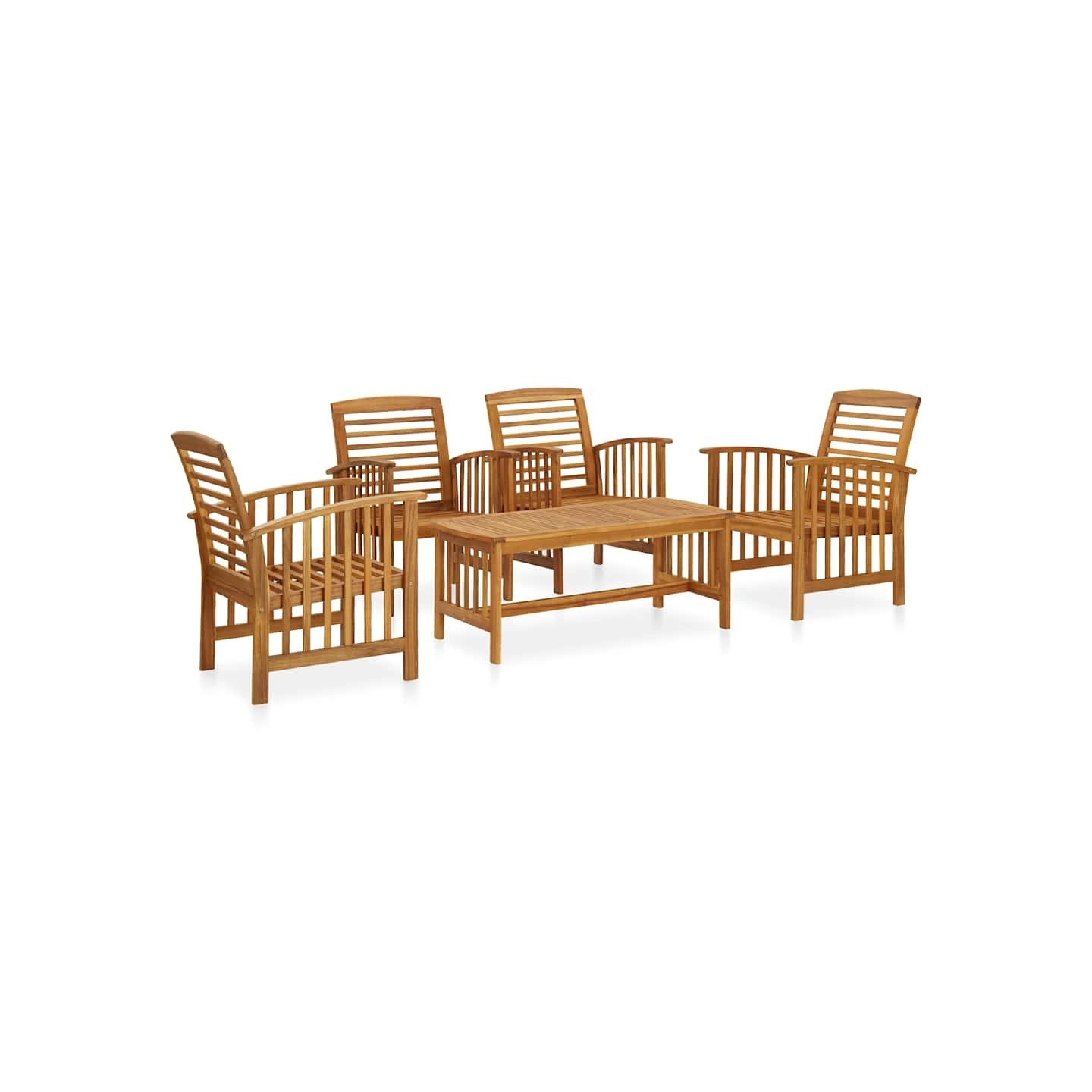 Salon de jardin 5 pcs Bois d'acacia massif