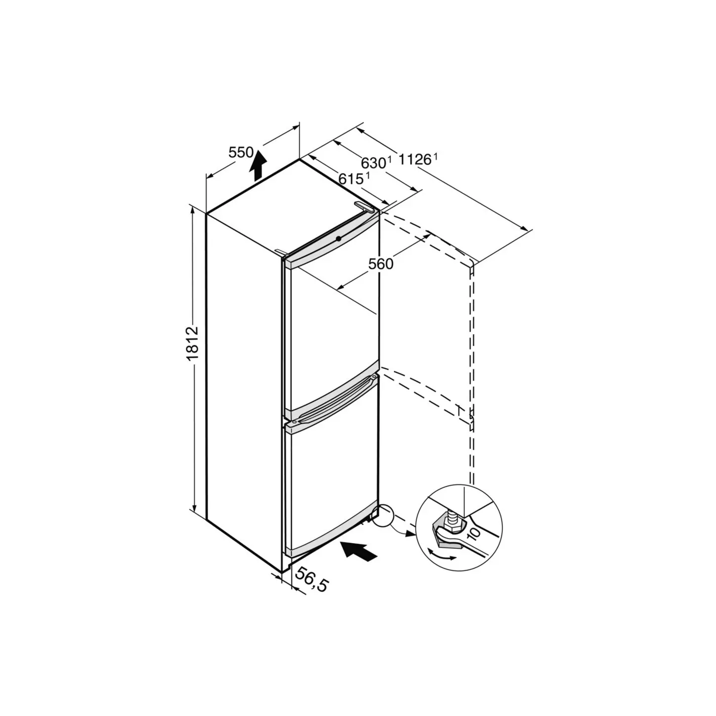 Frigo combiné Liebherr CUEFE331-26 296 L SmartFrost inox | Nimestore