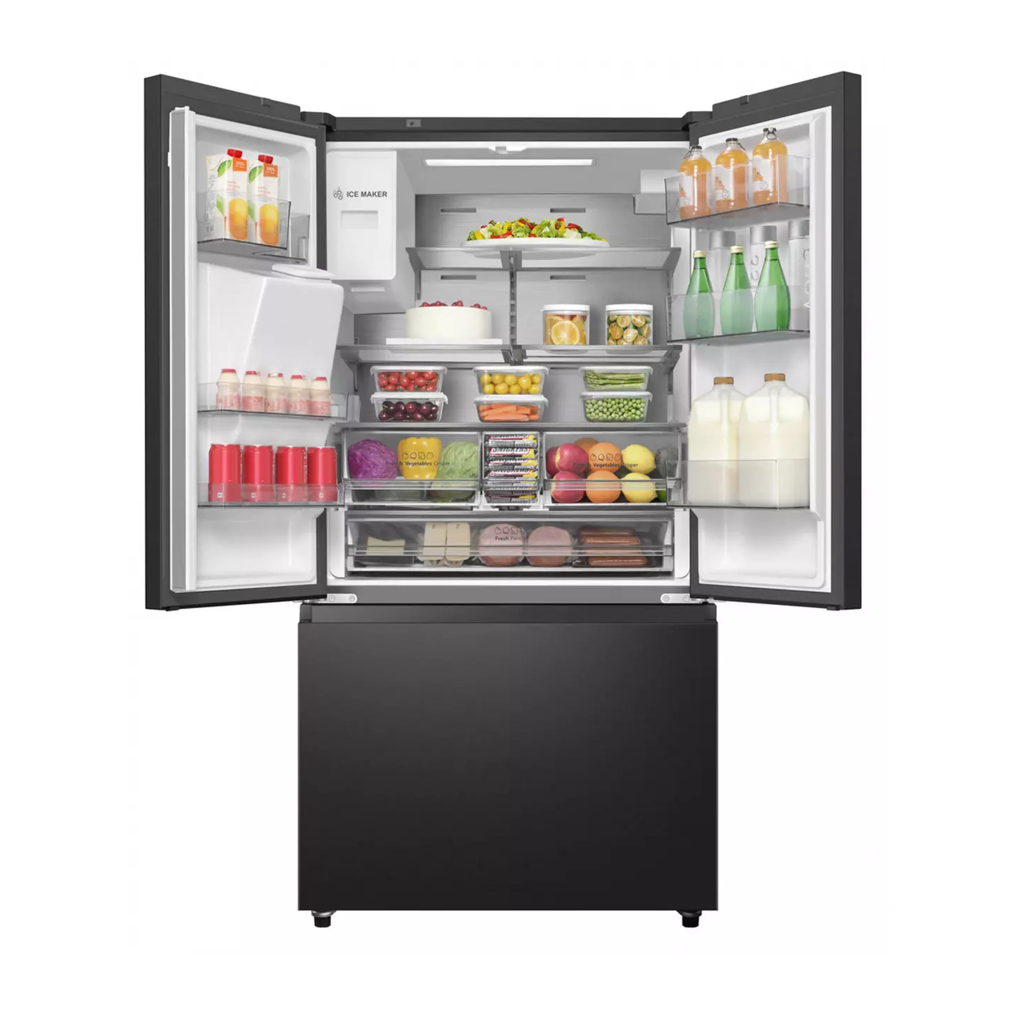 Frigo multi-portes Hisense RF793N4SAFE 612 L inox noir | Nimestore