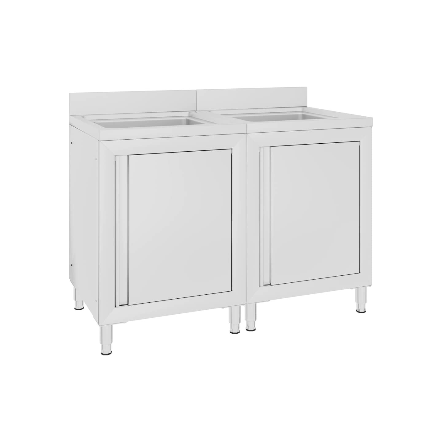 Éviers de cuisine commerciaux 2 pcs Acier inoxydable