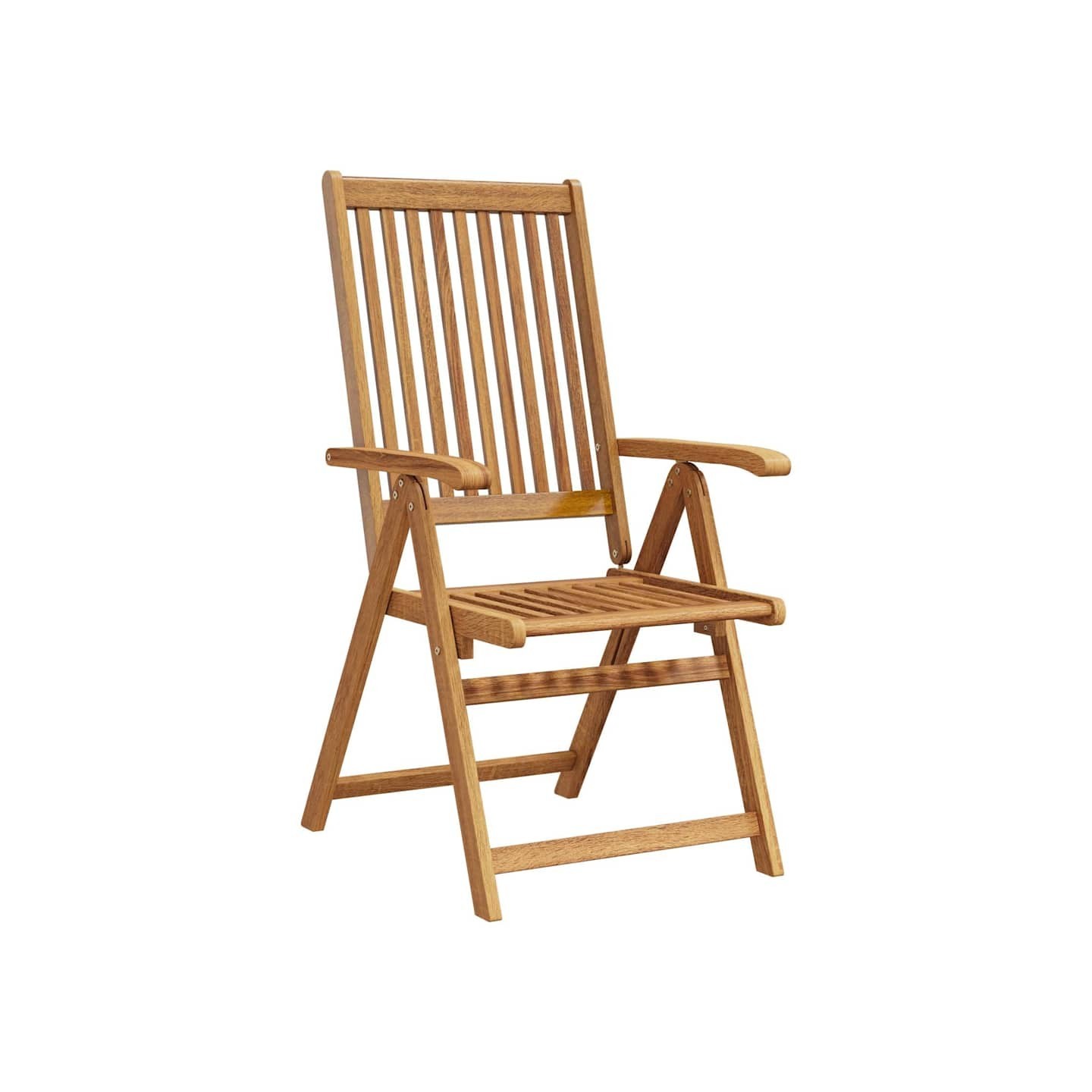 Chaises pliantes 4 pièces en bois d'acacia massif