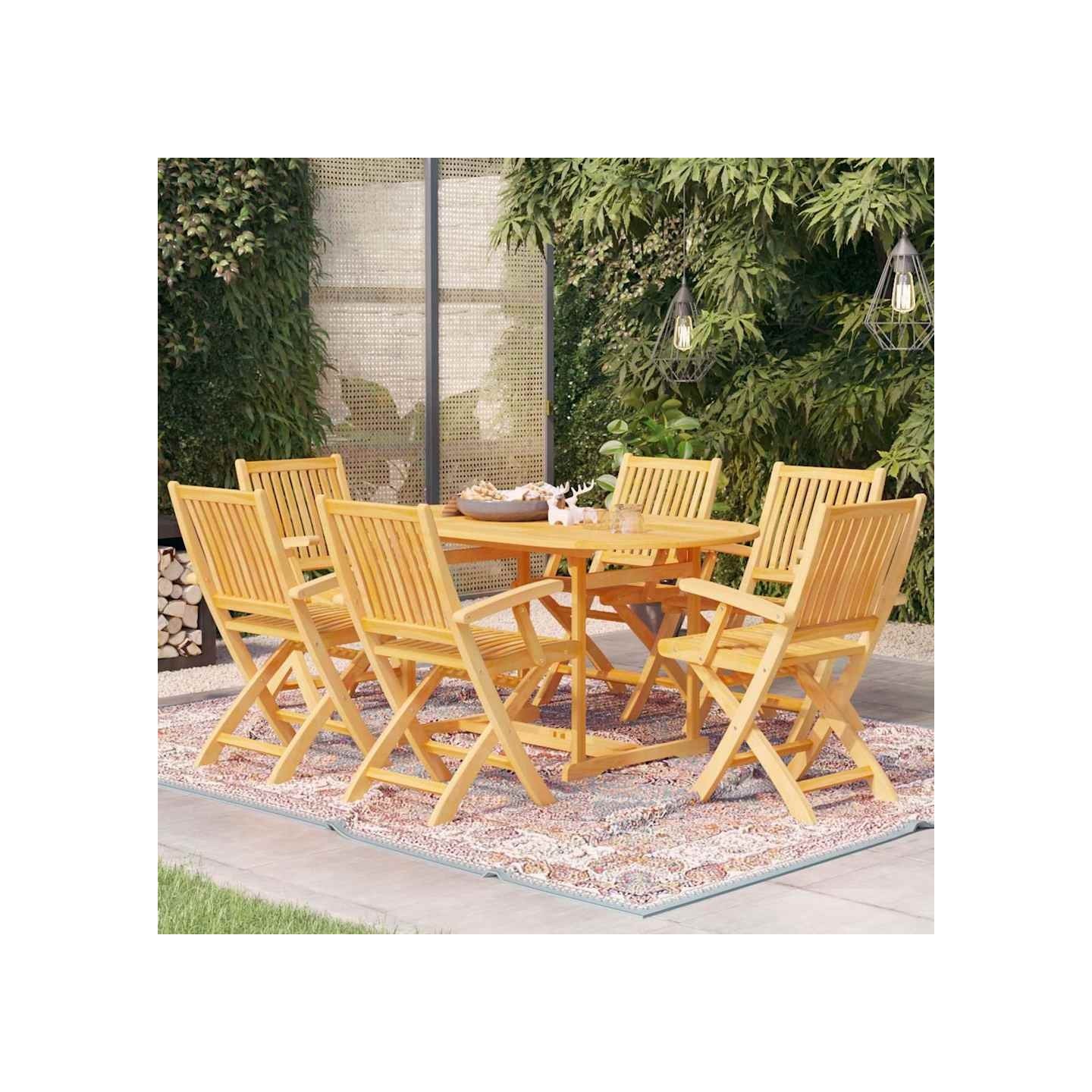 Ensemble à manger de jardin 7 pcs Bois de teck massif