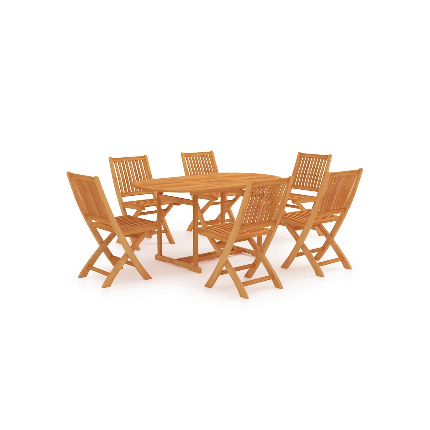 Ensemble à manger de jardin 7 pcs Bois de teck massif