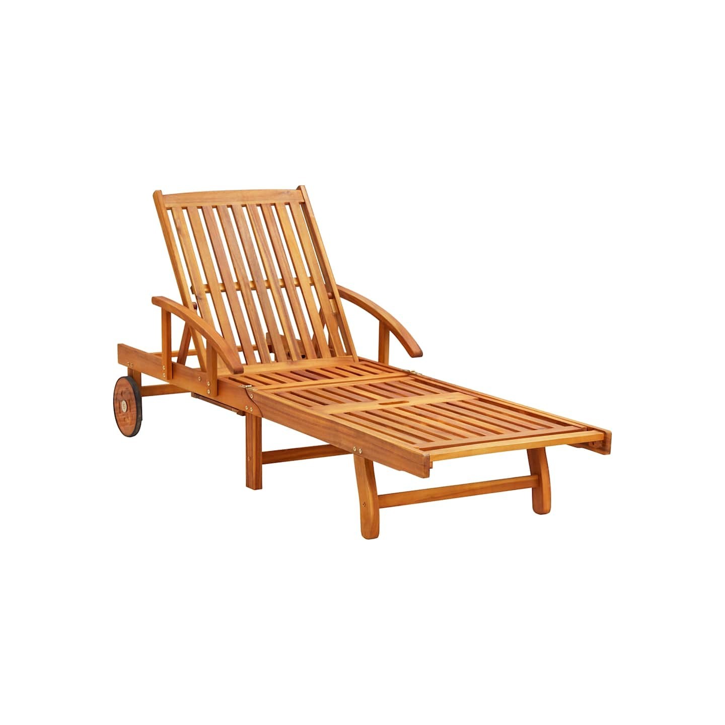 Chaises longues lot de 2 Bois d'acacia solide