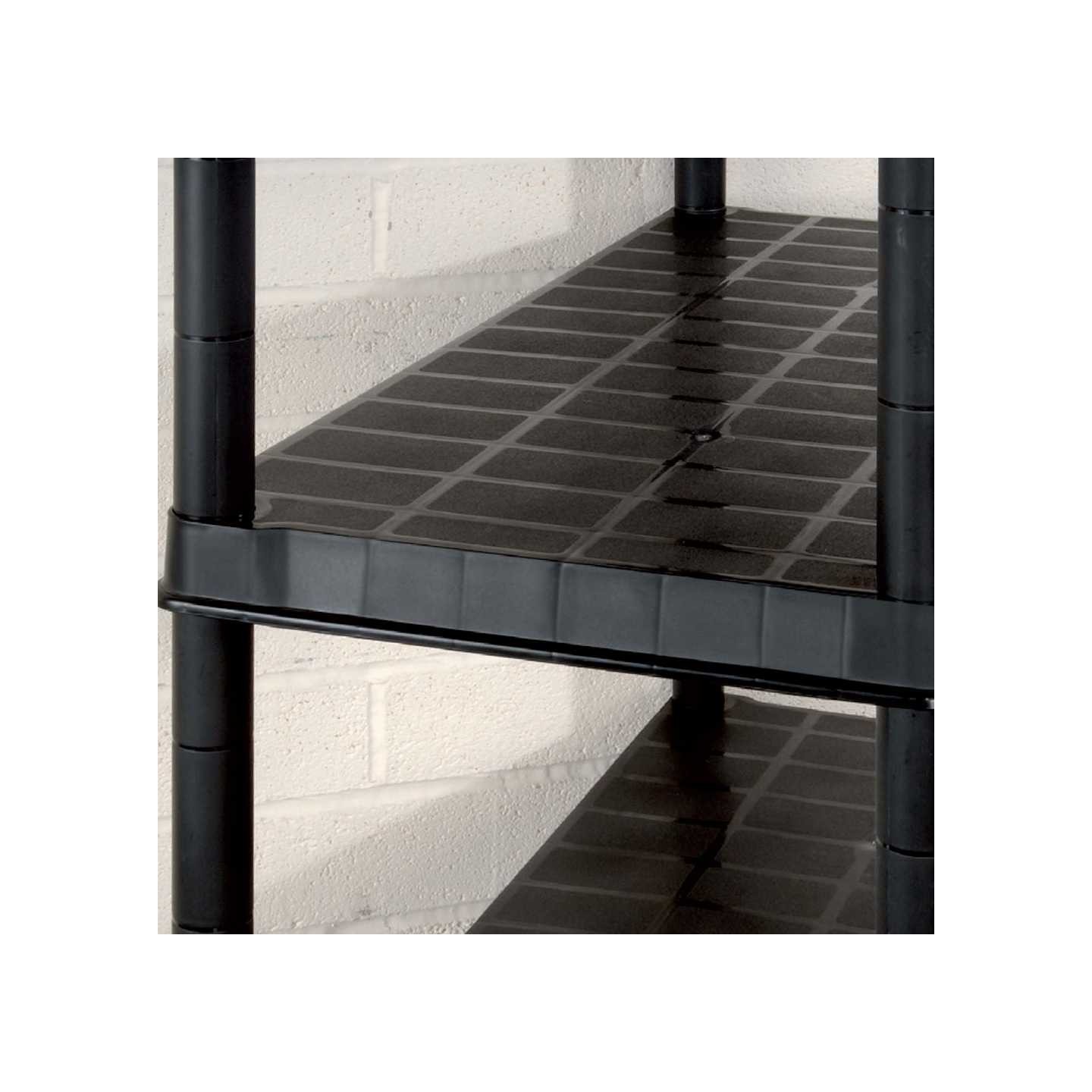 Étagère de rangement à 5 niveaux Noir 340x40x185 cm Plastique
