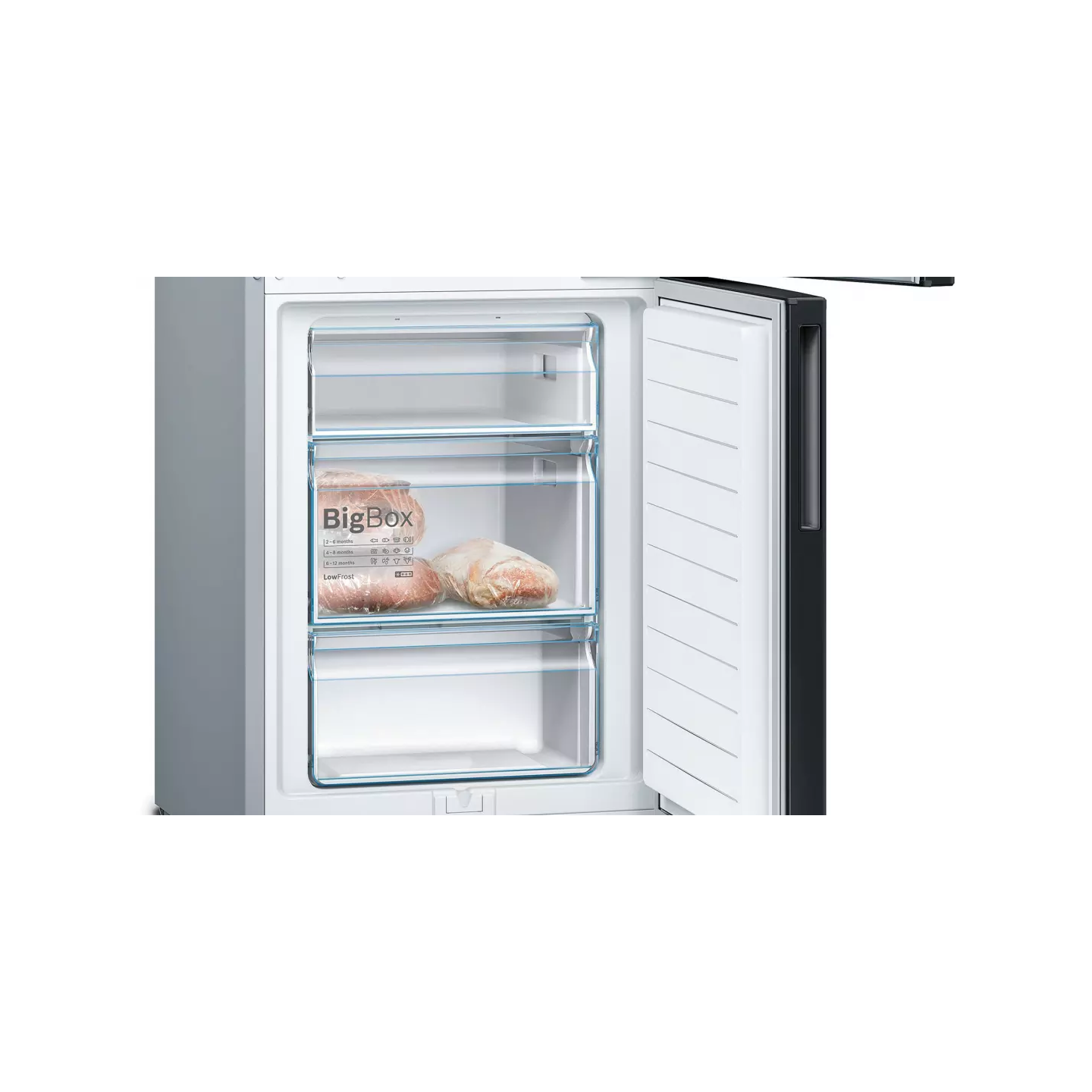 Frigo combiné Bosch Série 4 KGV36VBEAS 308 L verre noir | Nimestore