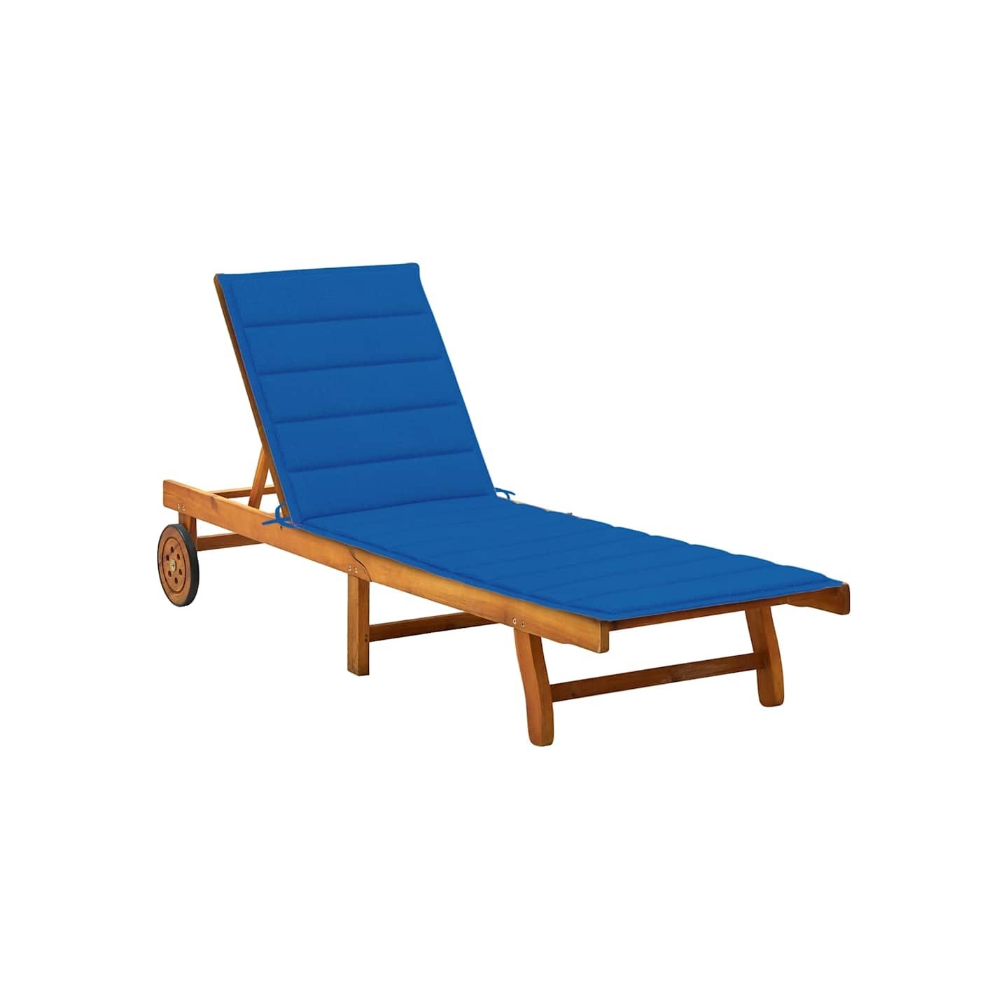 Chaise longue de jardin avec coussin Bois d'acacia solide