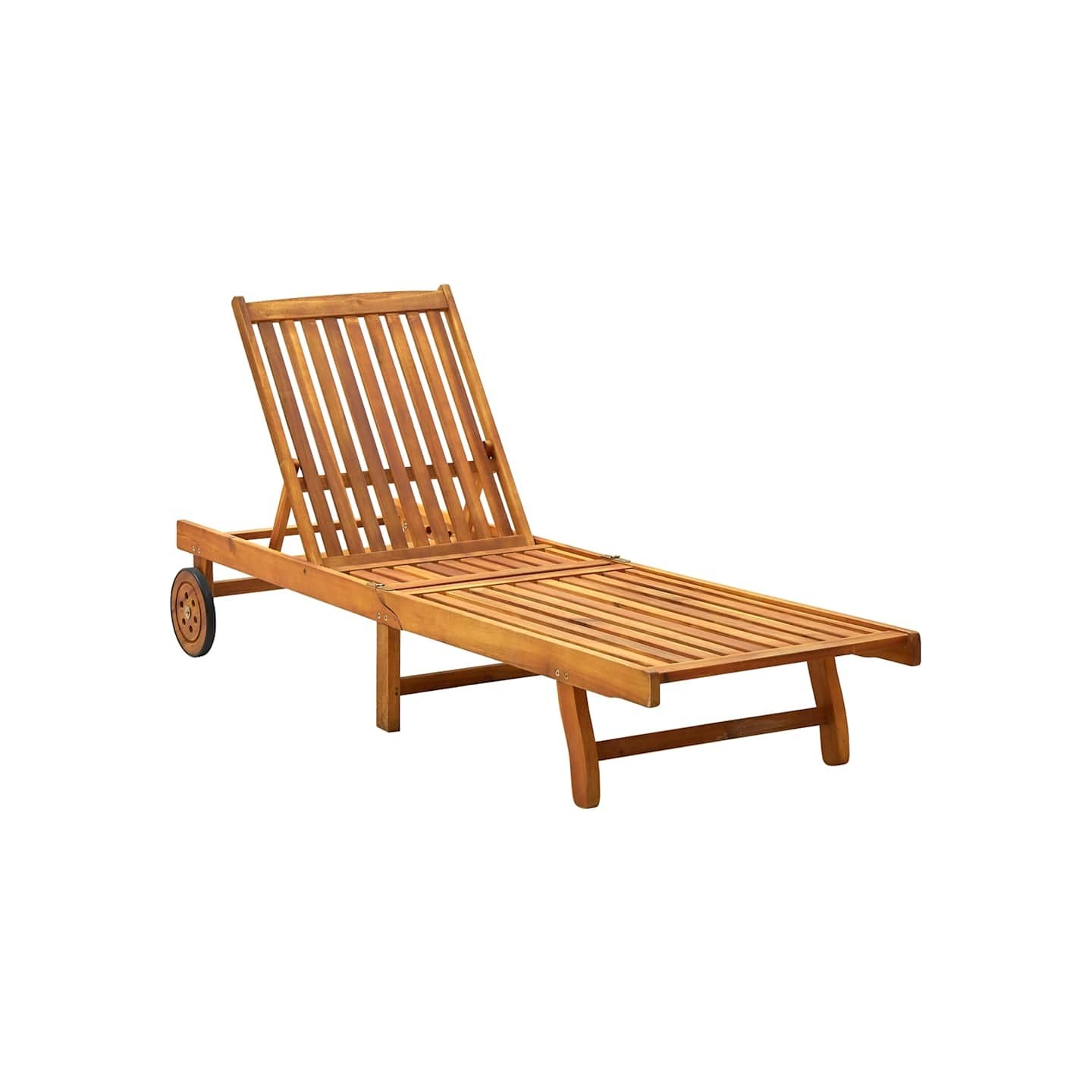 Chaise longue bois d'acacia solide
