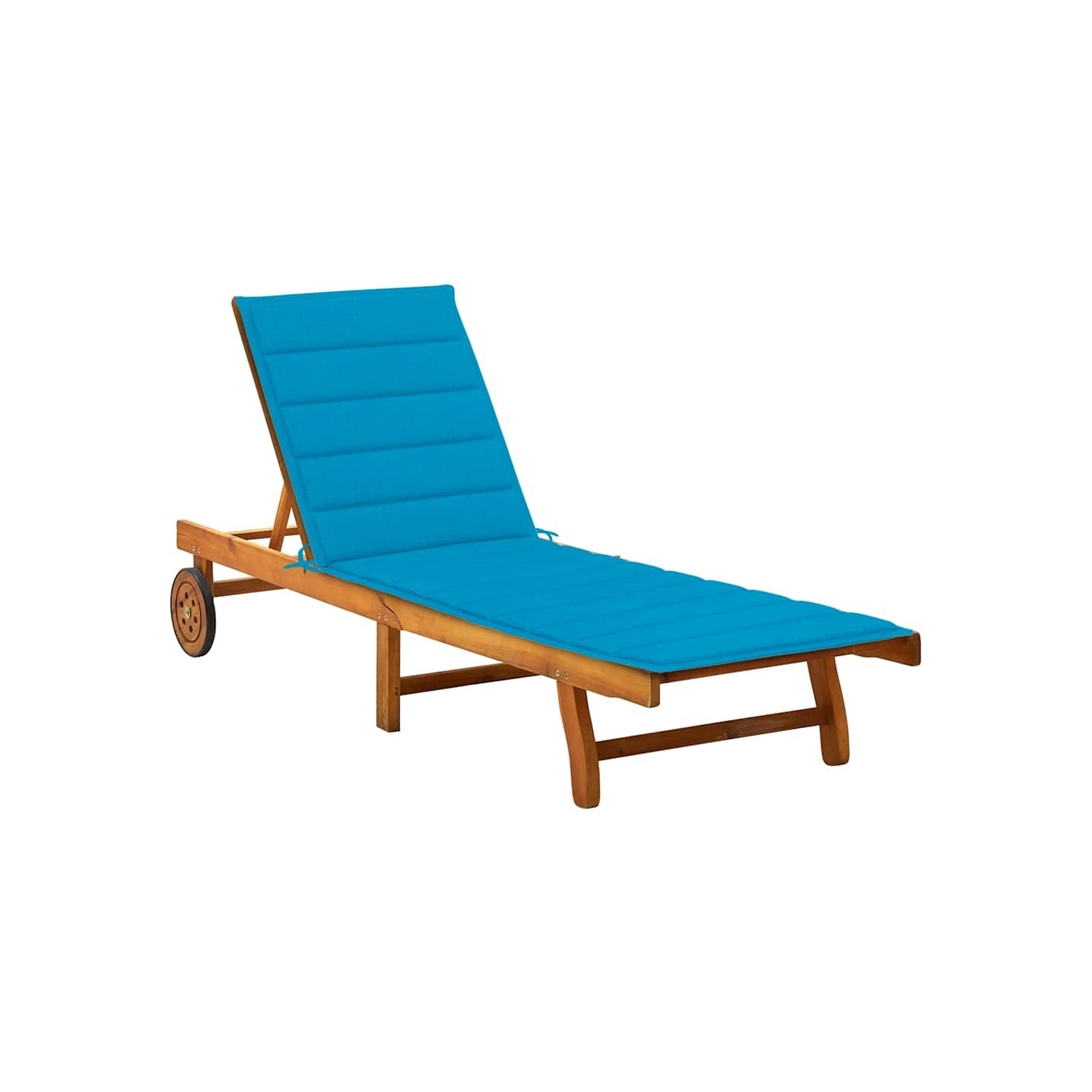 Chaise longue de jardin avec coussin Bois d'acacia solide