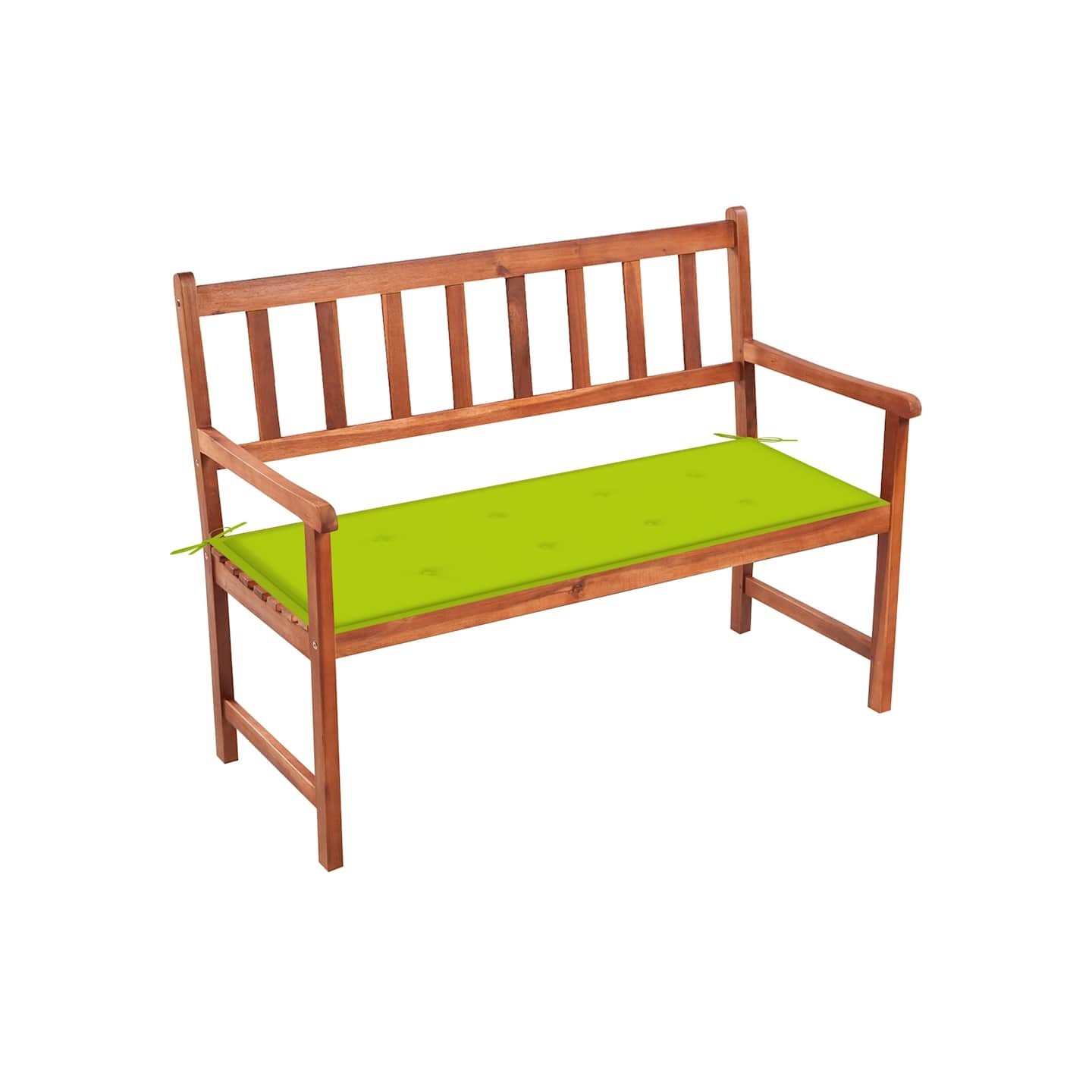 Banc de jardin avec coussin 120 cm Bois d'acacia massif
