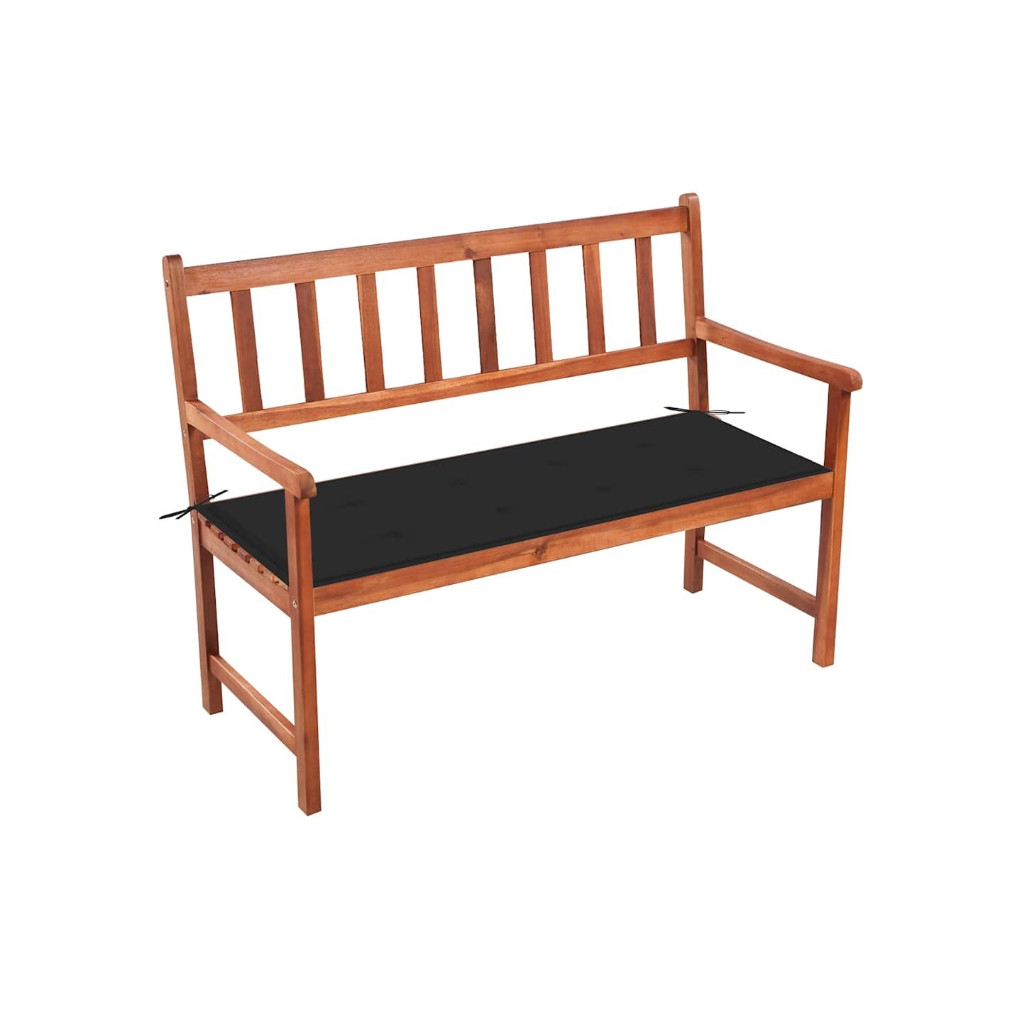 Banc de jardin avec coussin 120 cm Bois d'acacia massif