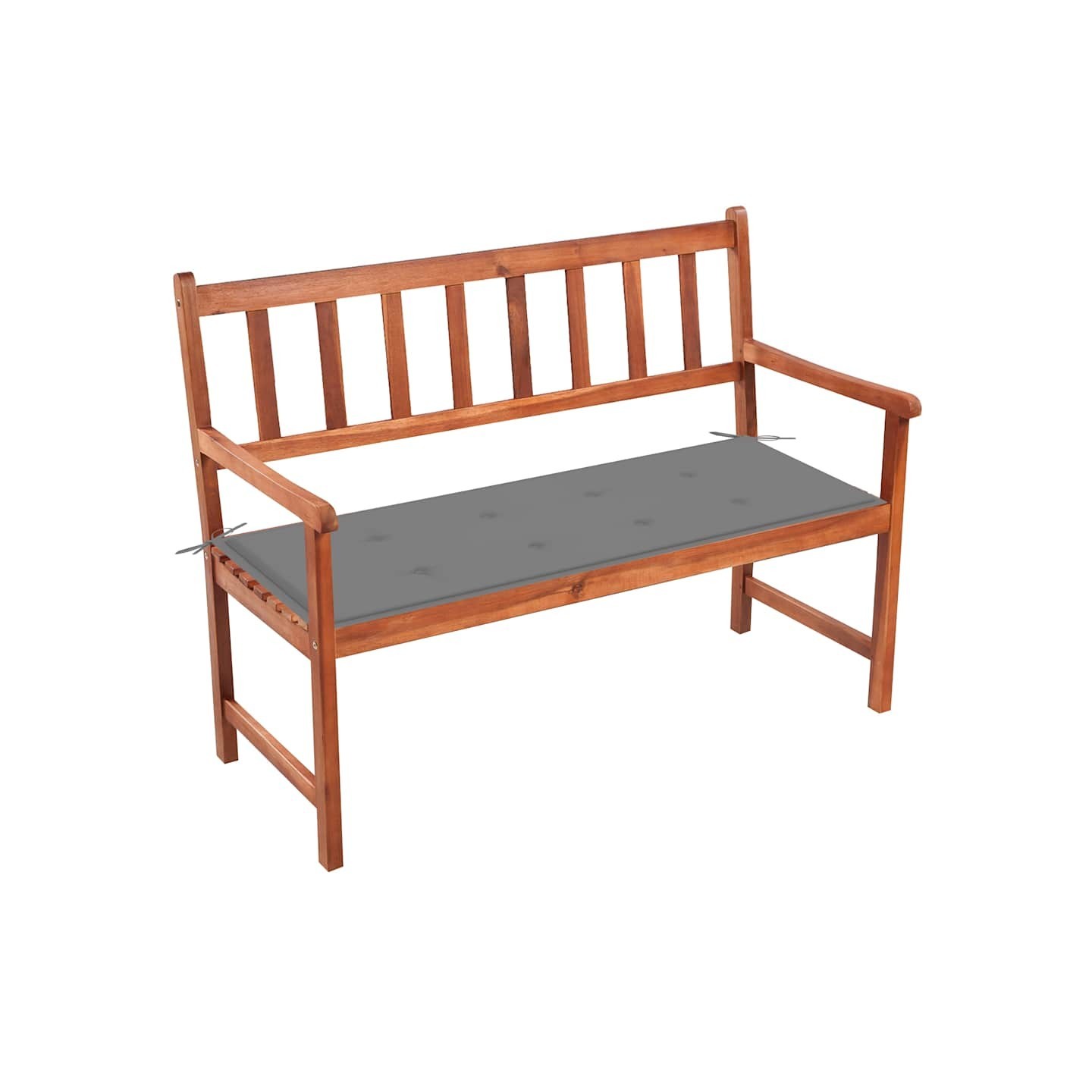 Banc de jardin avec coussin 120 cm Bois d'acacia massif