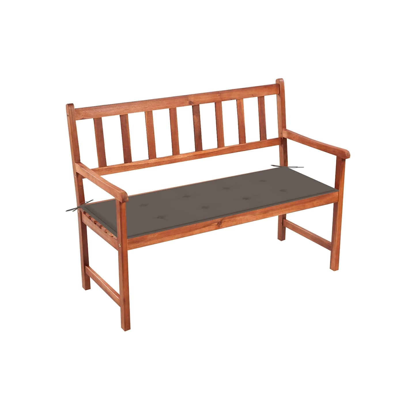 Banc de jardin avec coussin 120 cm Bois d'acacia massif
