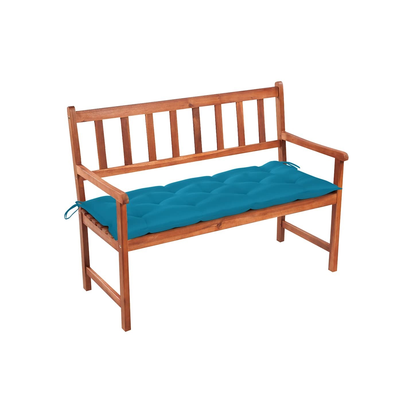 Banc de jardin avec coussin 120 cm Bois d'acacia massif