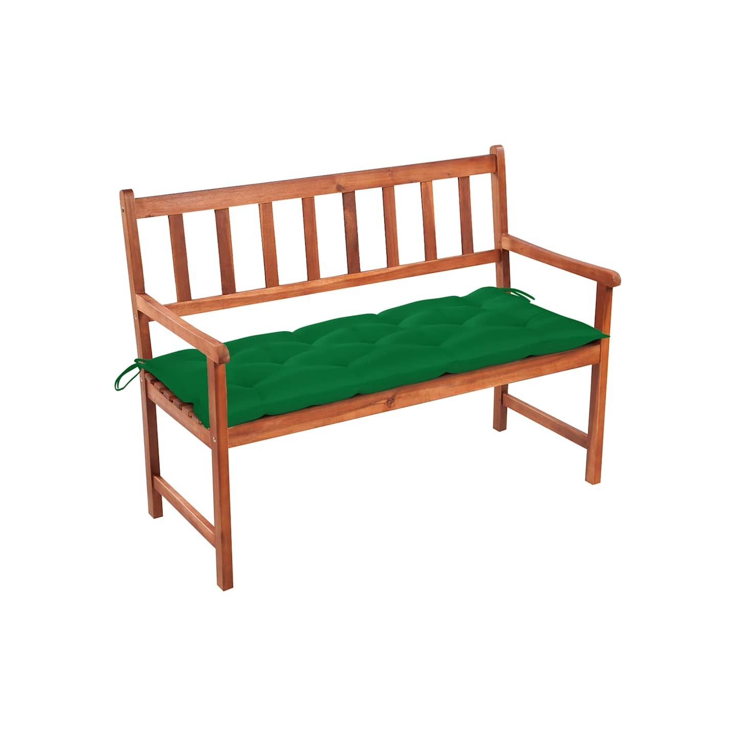 Banc de jardin avec coussin 120 cm Bois d'acacia massif