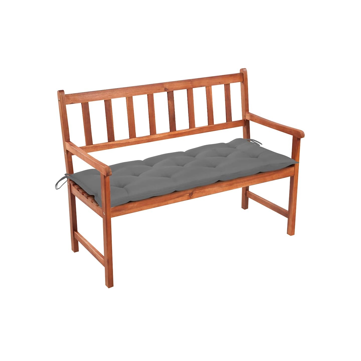 Banc de jardin avec coussin 120 cm Bois d'acacia massif