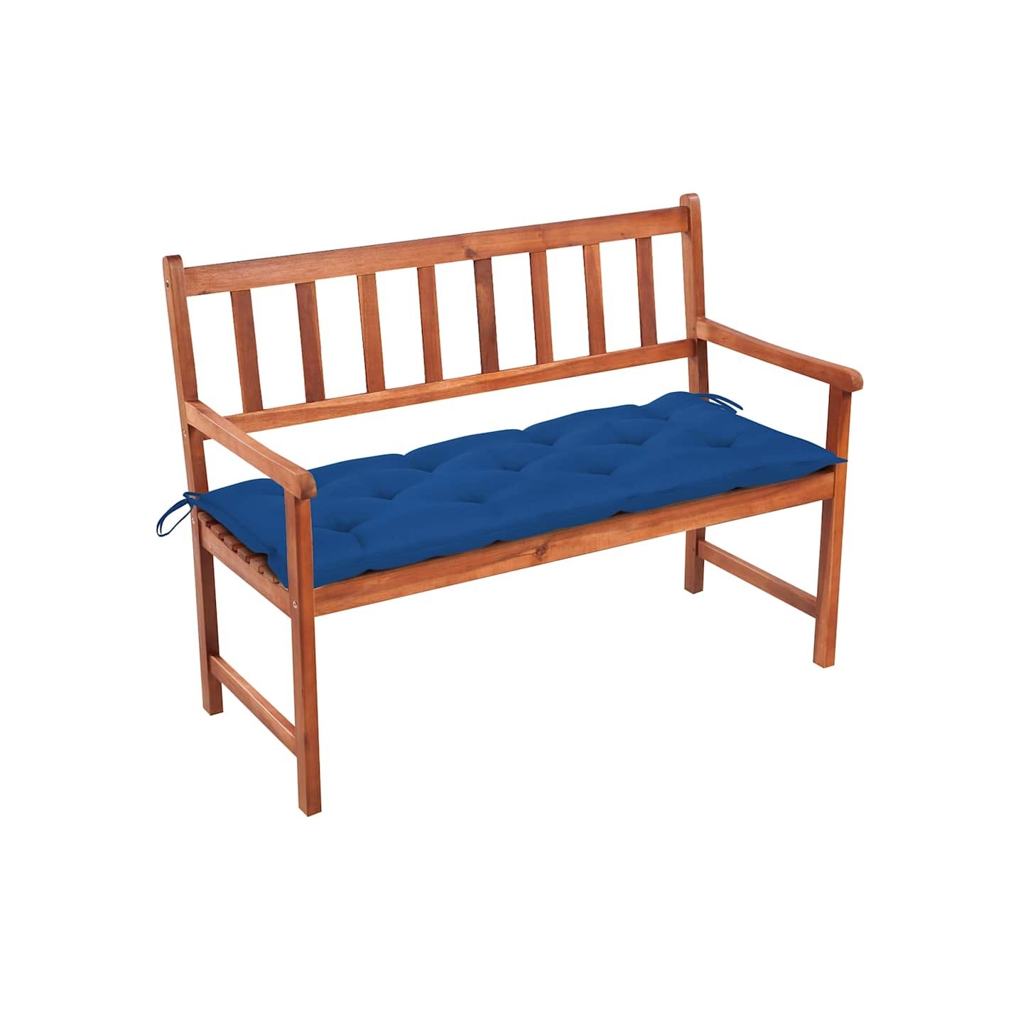 Banc de jardin avec coussin 120 cm Bois d'acacia massif