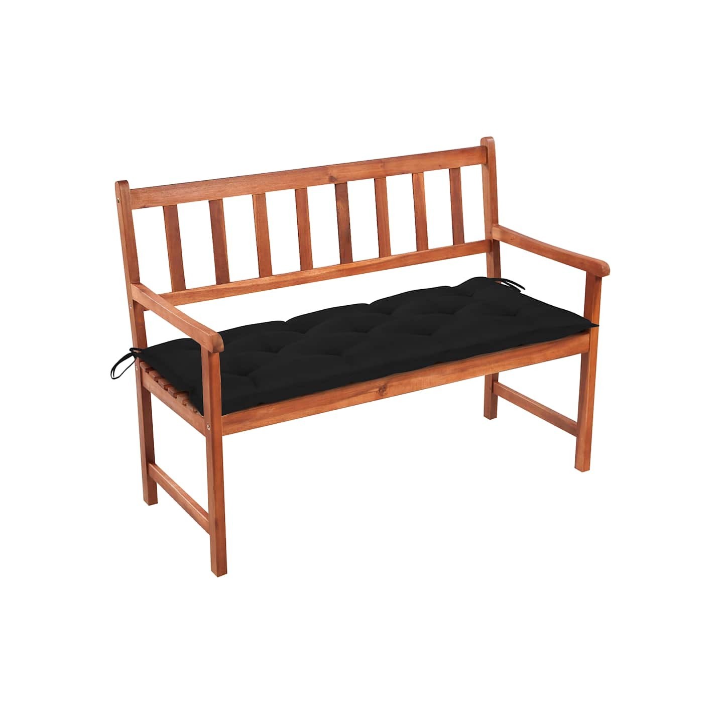 Banc de jardin avec coussin 120 cm Bois d'acacia massif