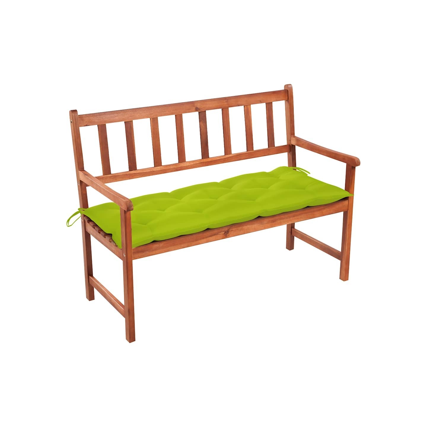 Banc de jardin avec coussin 120 cm Bois d'acacia massif