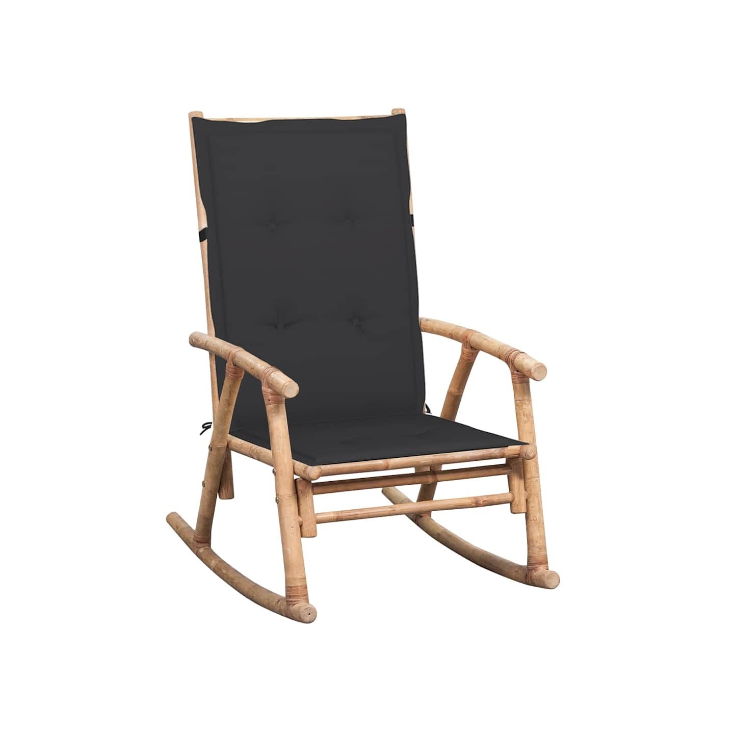 Chaise à bascule avec coussin Bambou