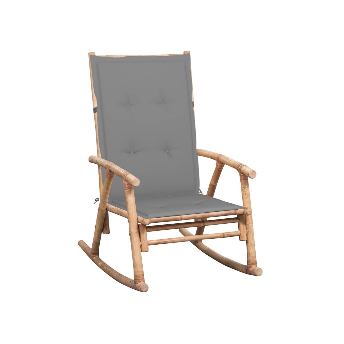 Chaise à bascule avec coussin bambou
