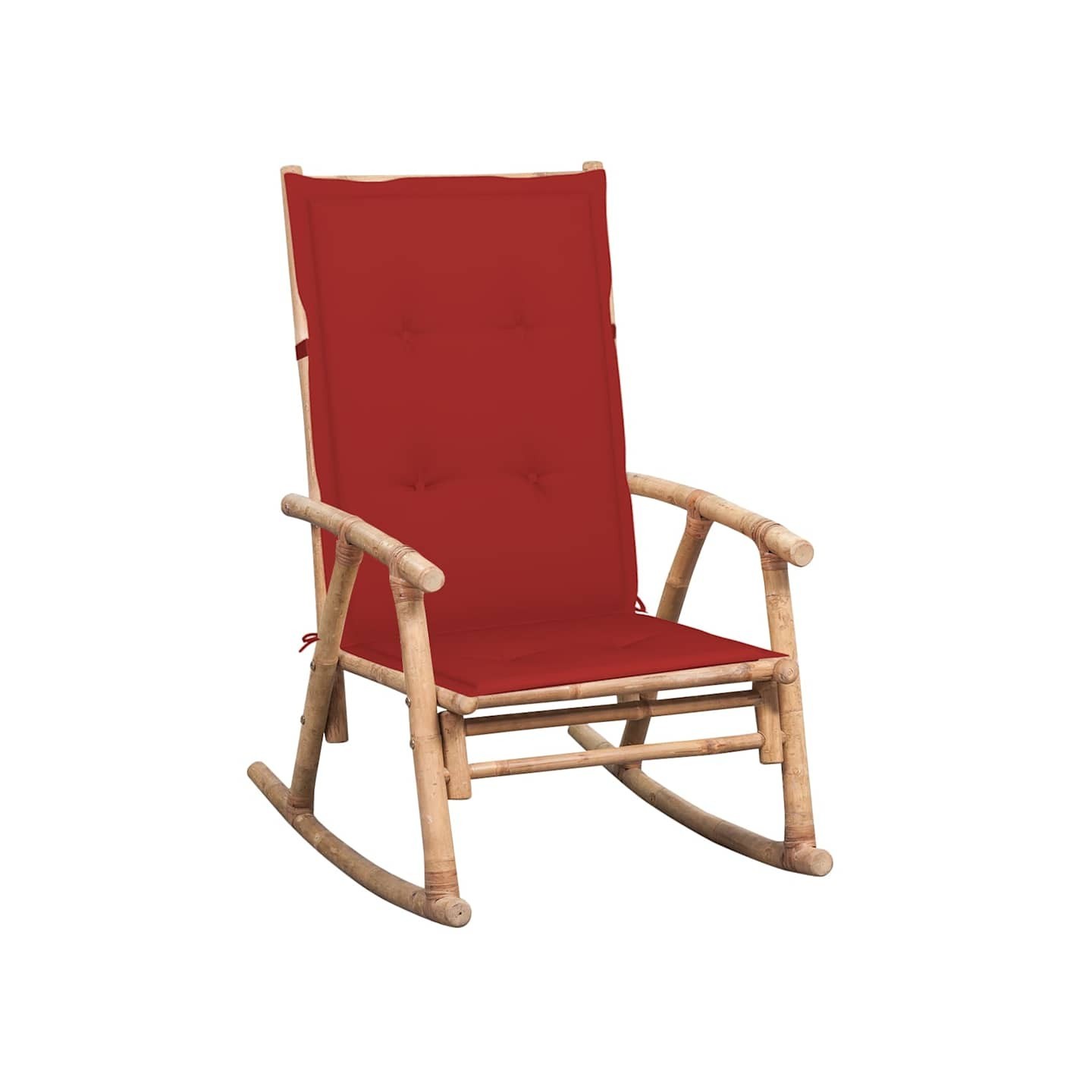 Chaise à bascule avec coussin Bambou