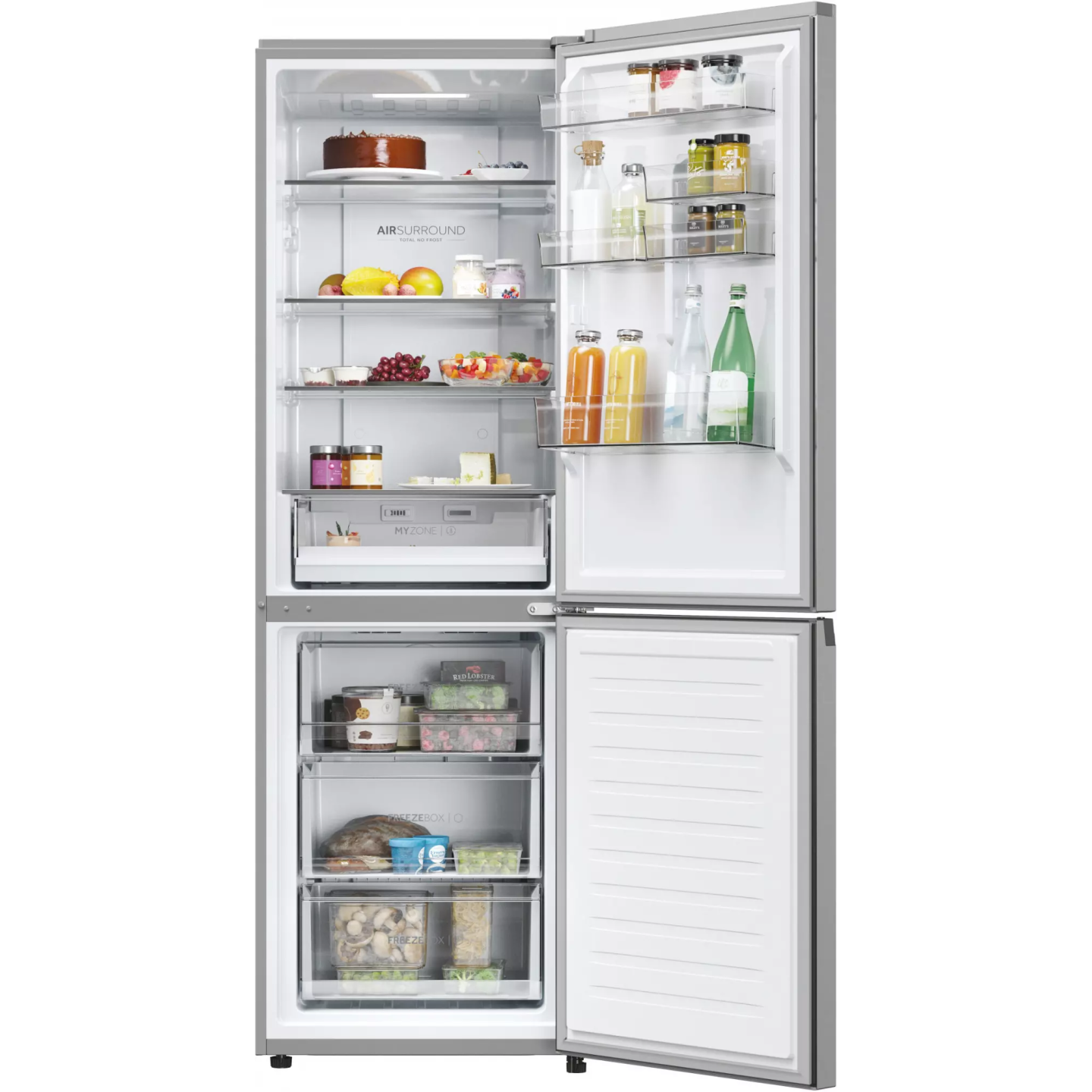 Frigo combiné Haier HDPW3618DNPK 352 L MyZone Pro inox | Nimestore