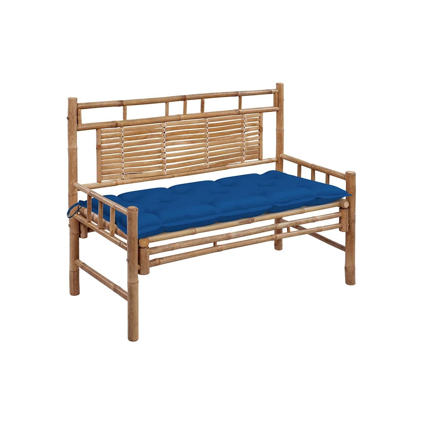 Banc de jardin avec coussin 120 cm Bambou