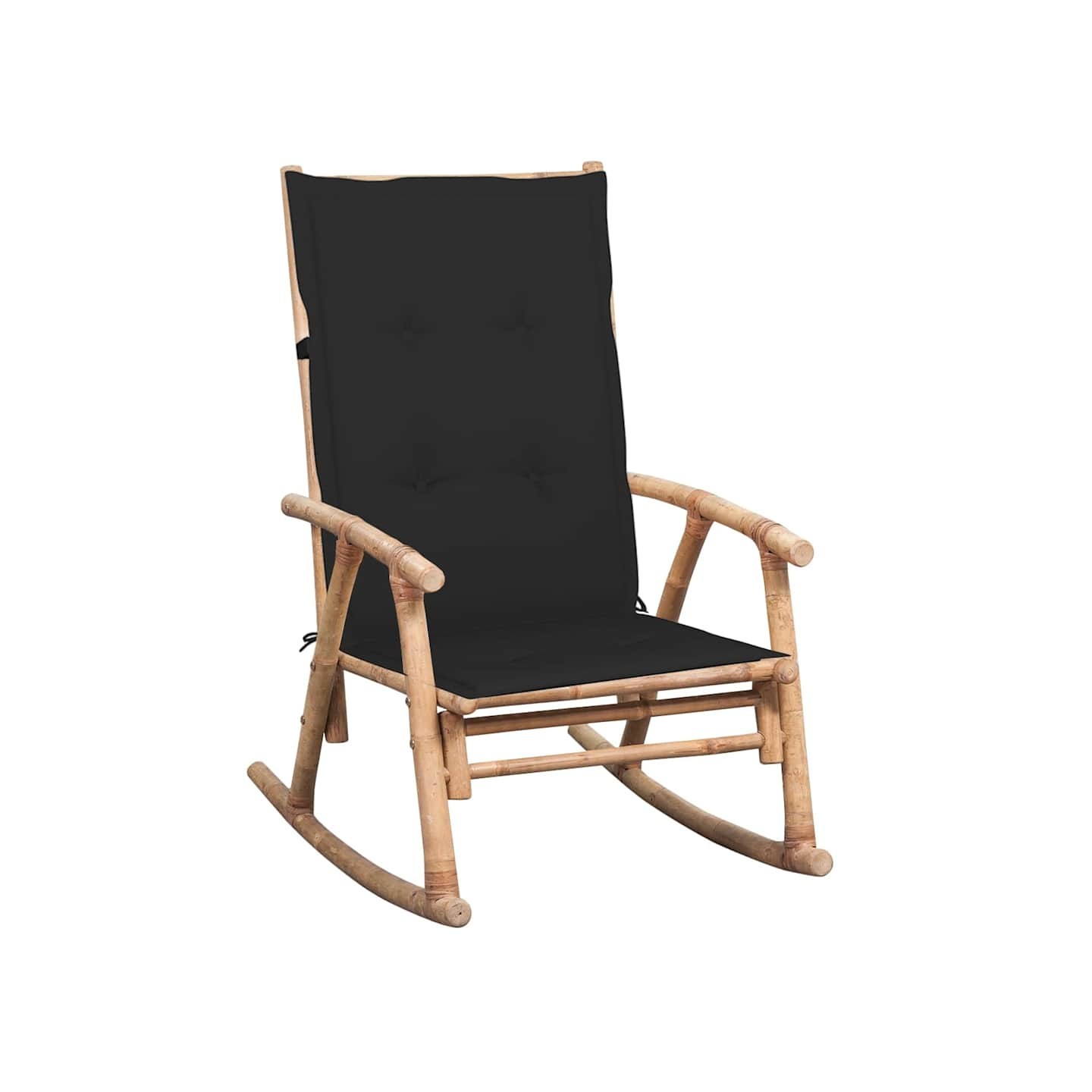 Chaise à bascule avec coussin Bambou