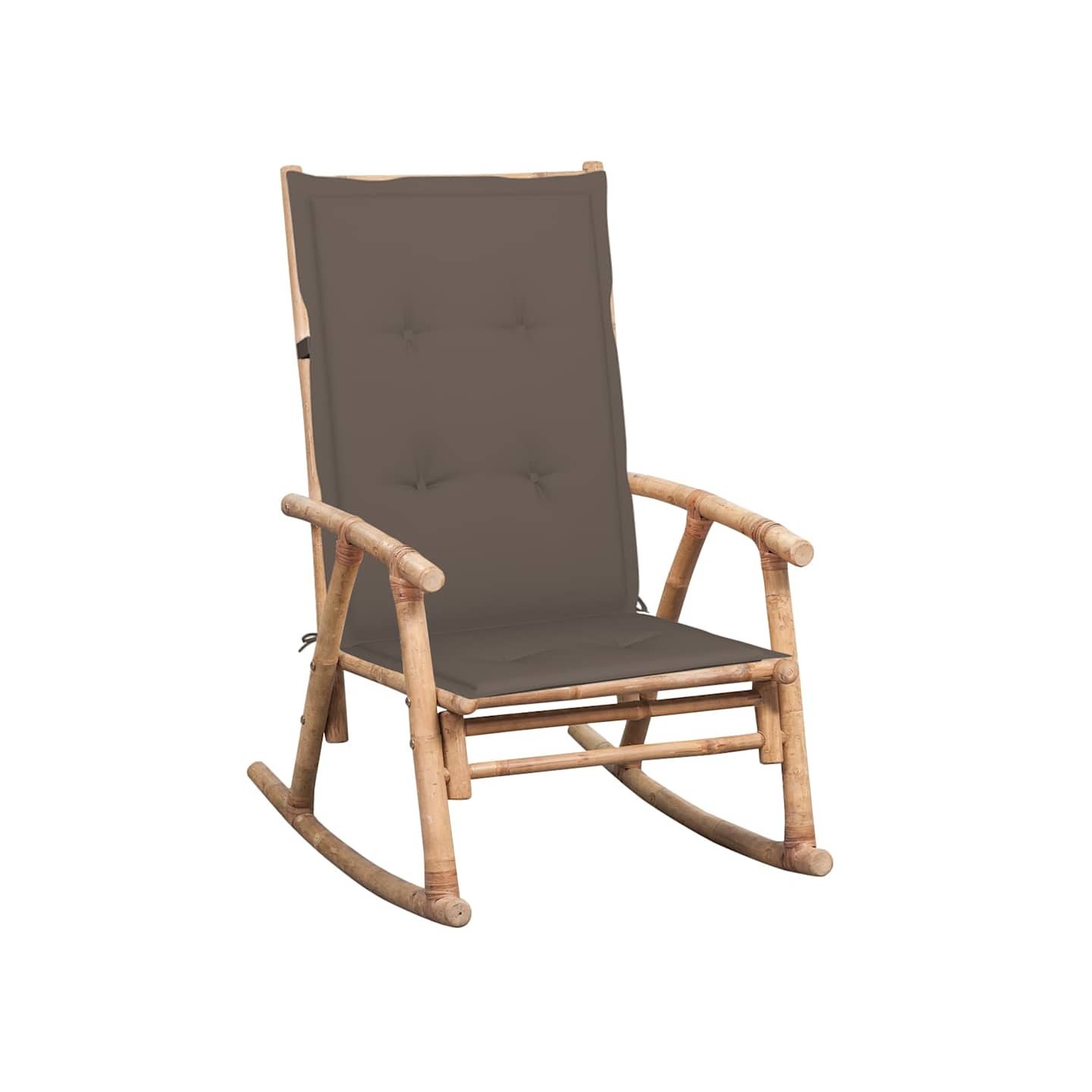 Chaise à bascule avec coussin Bambou
