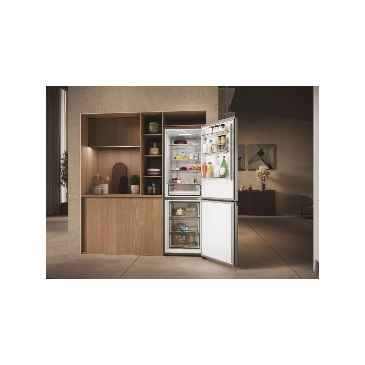 Frigo combiné Haier HDPW3618DNPK 352 L MyZone Pro inox | Nimestore