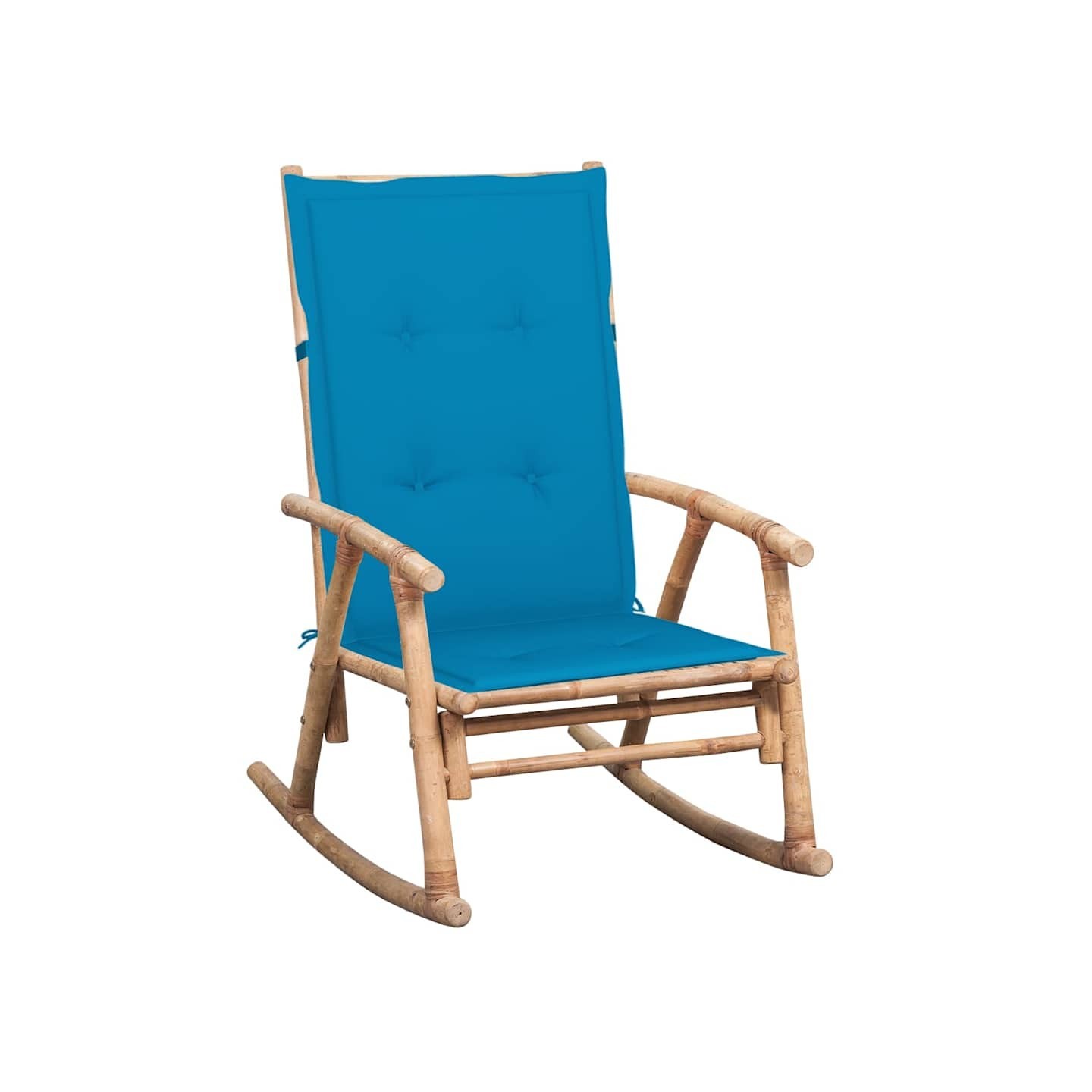 Chaise à bascule avec coussin Bambou