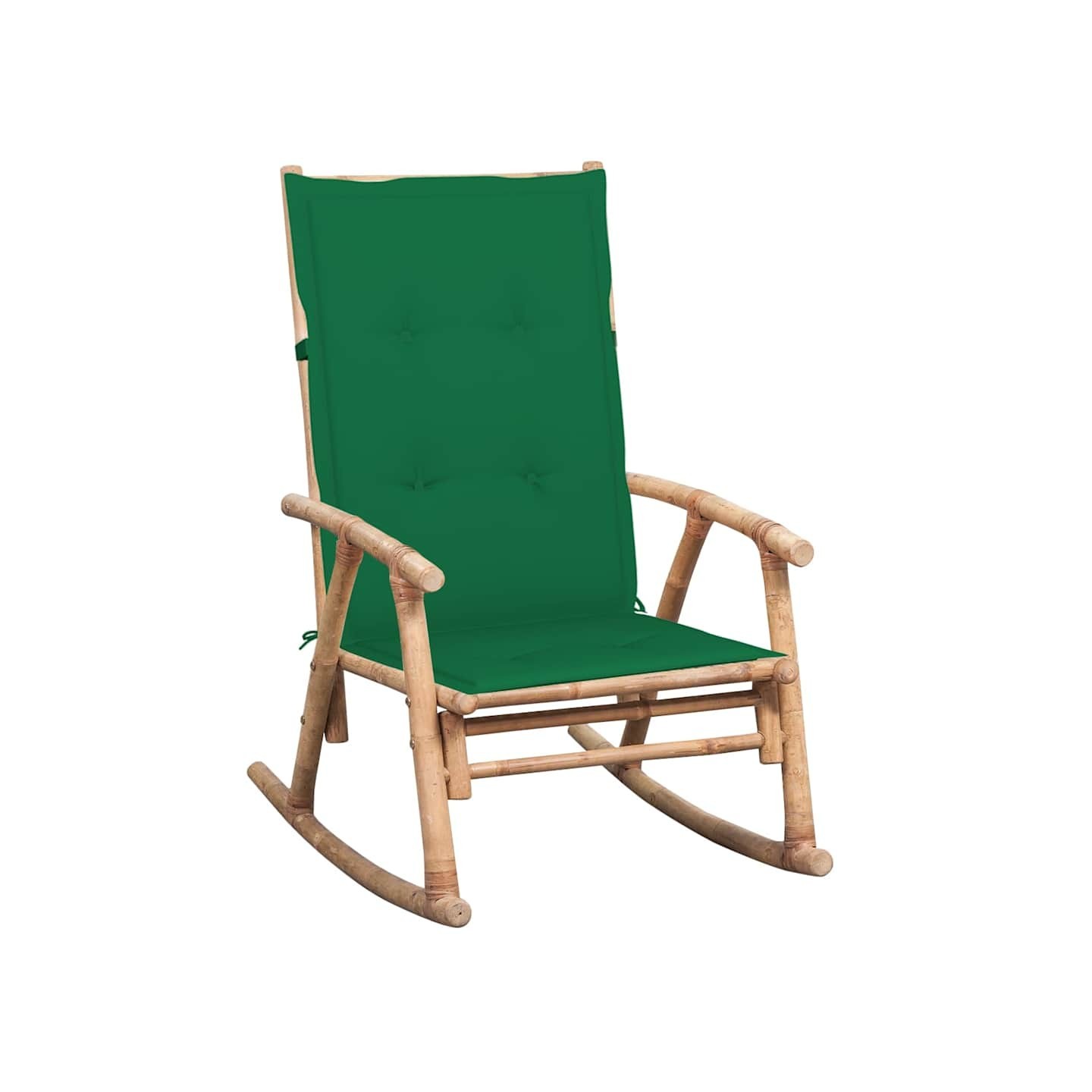Chaise à bascule avec coussin bambou