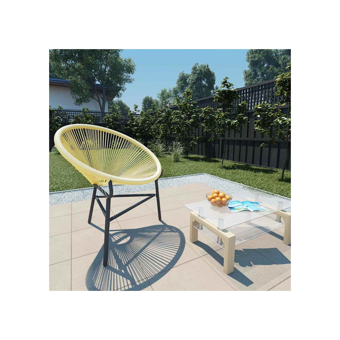 Chaise de jardin Acapulco Résine tressée Beige