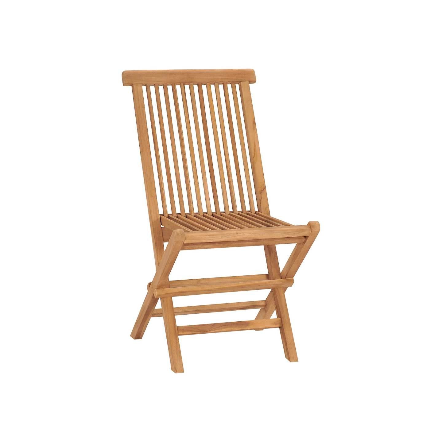 Chaises pliantes 4 pièces en teck massif