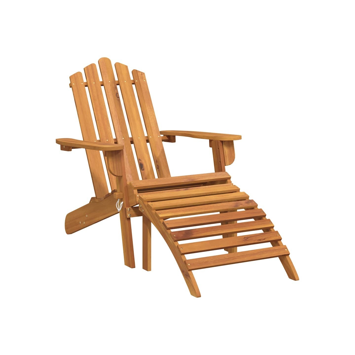 Chaise de jardin Adirondack et repose-pied Bois d'acacia massif