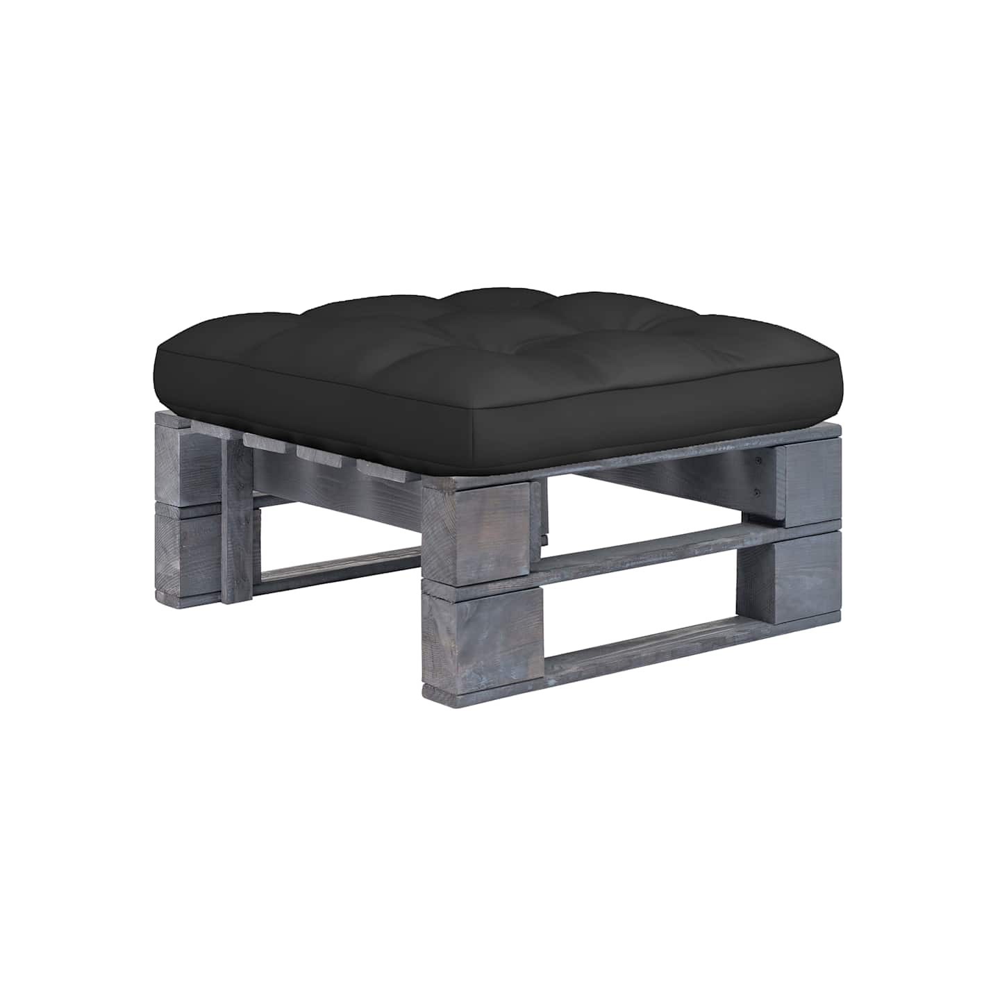 Pouf palette de jardin Bois de pin imprégné de gris