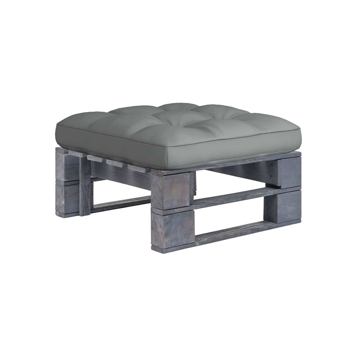 Pouf palette de jardin Bois de pin imprégné de gris