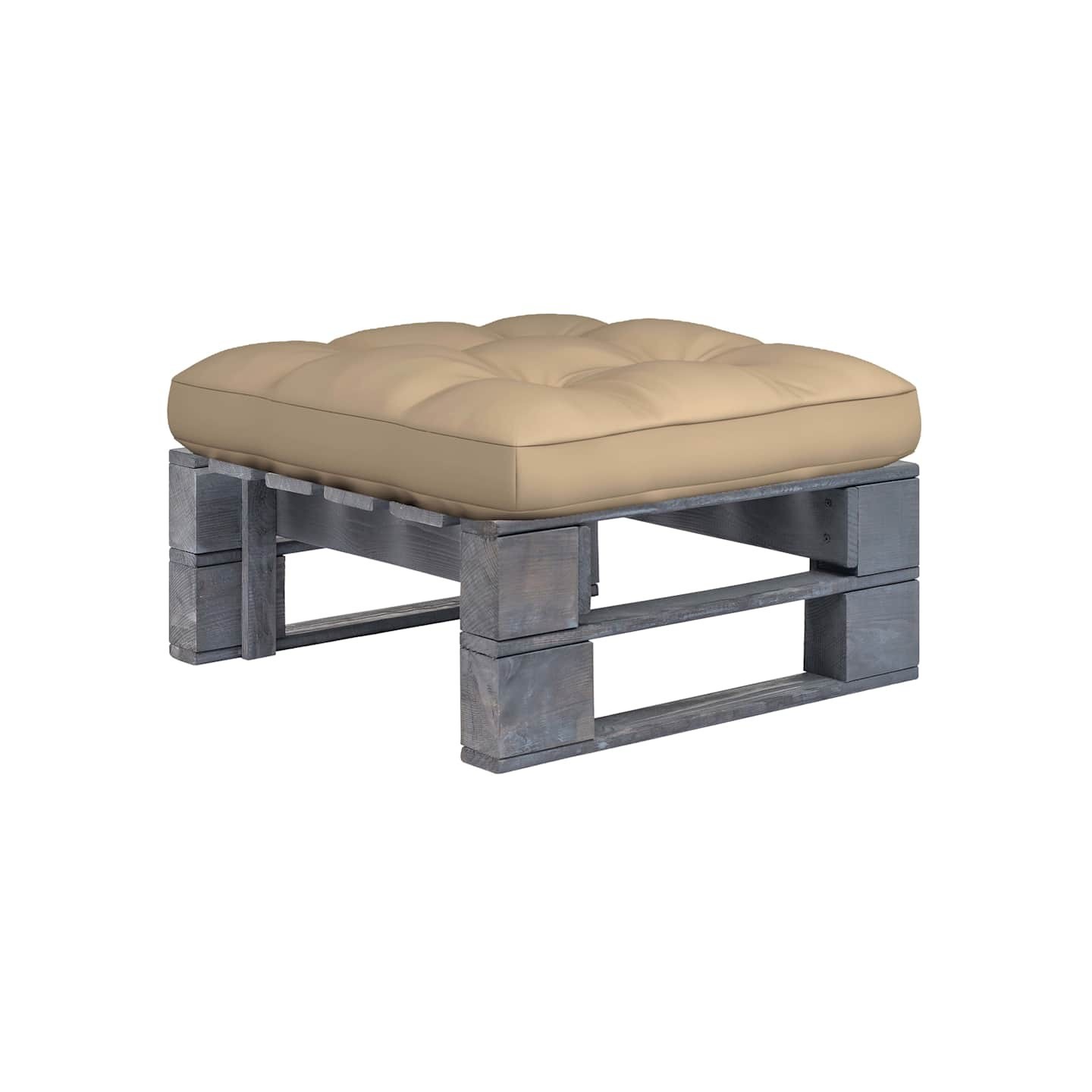 Pouf palette de jardin Bois de pin imprégné de gris