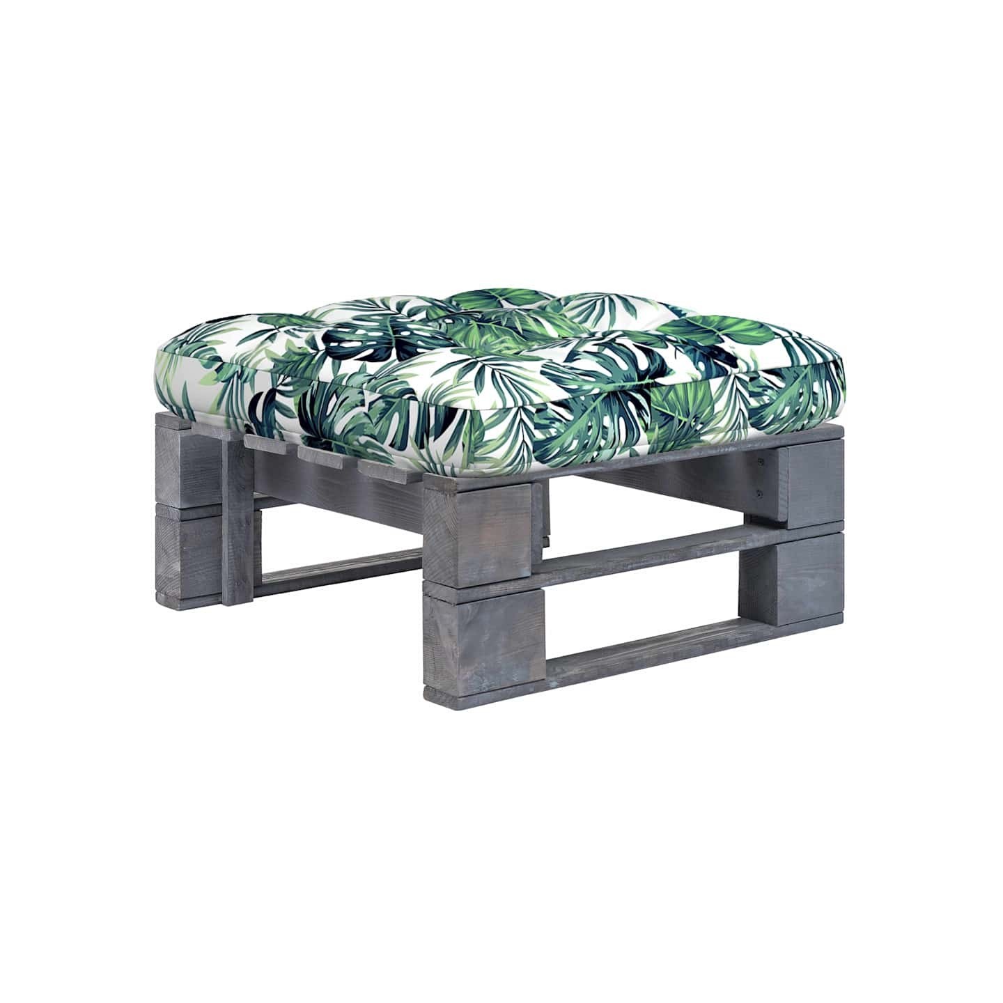 Pouf palette de jardin Bois de pin imprégné de gris