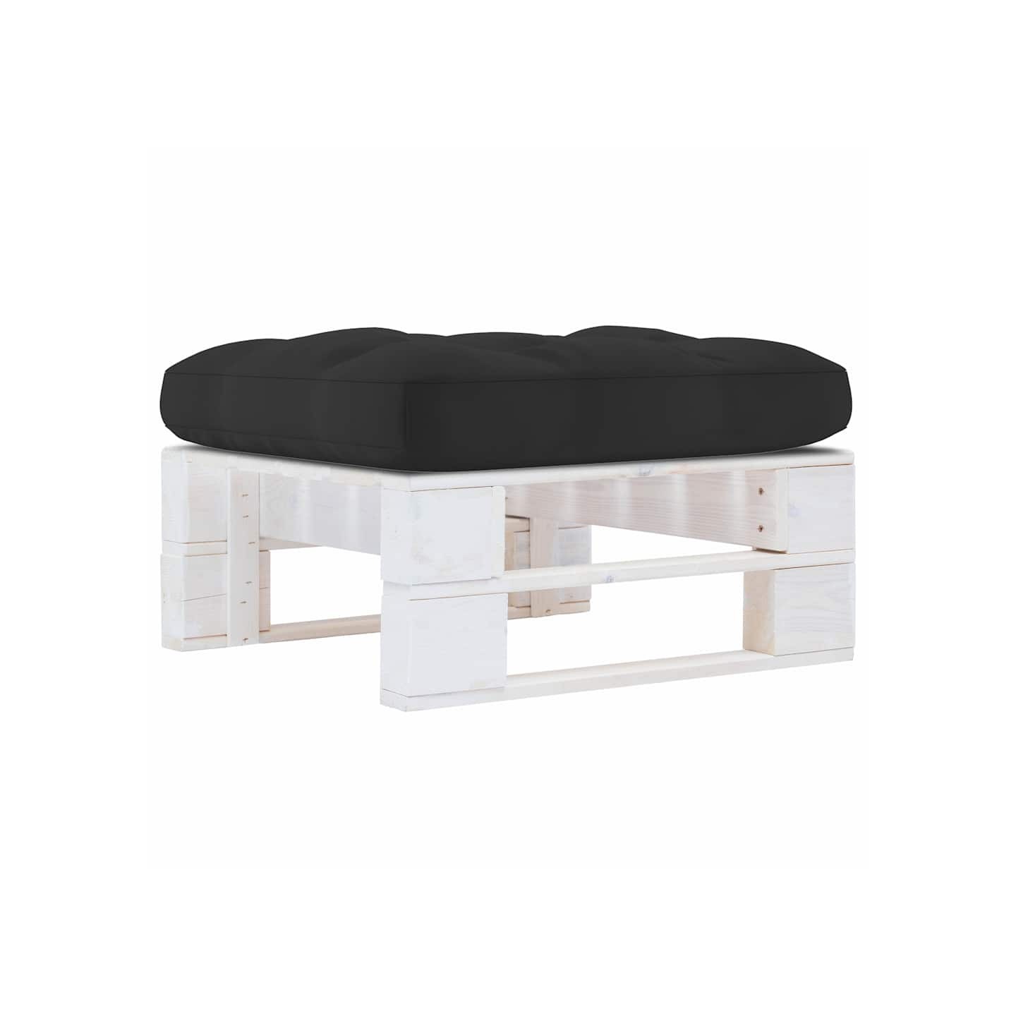 Pouf palette de jardin Bois de pin imprégné de blanc