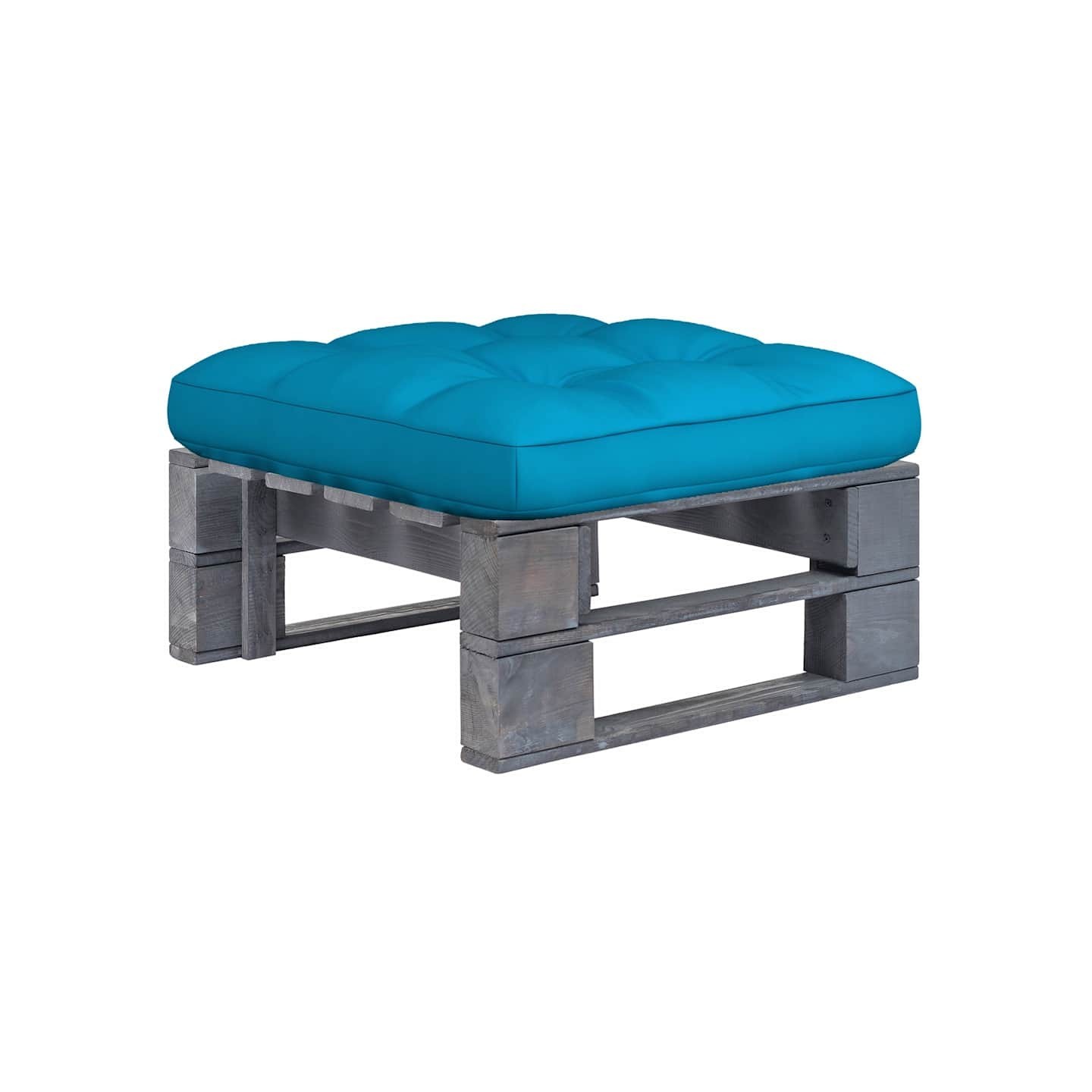 Pouf palette de jardin Bois de pin imprégné de gris