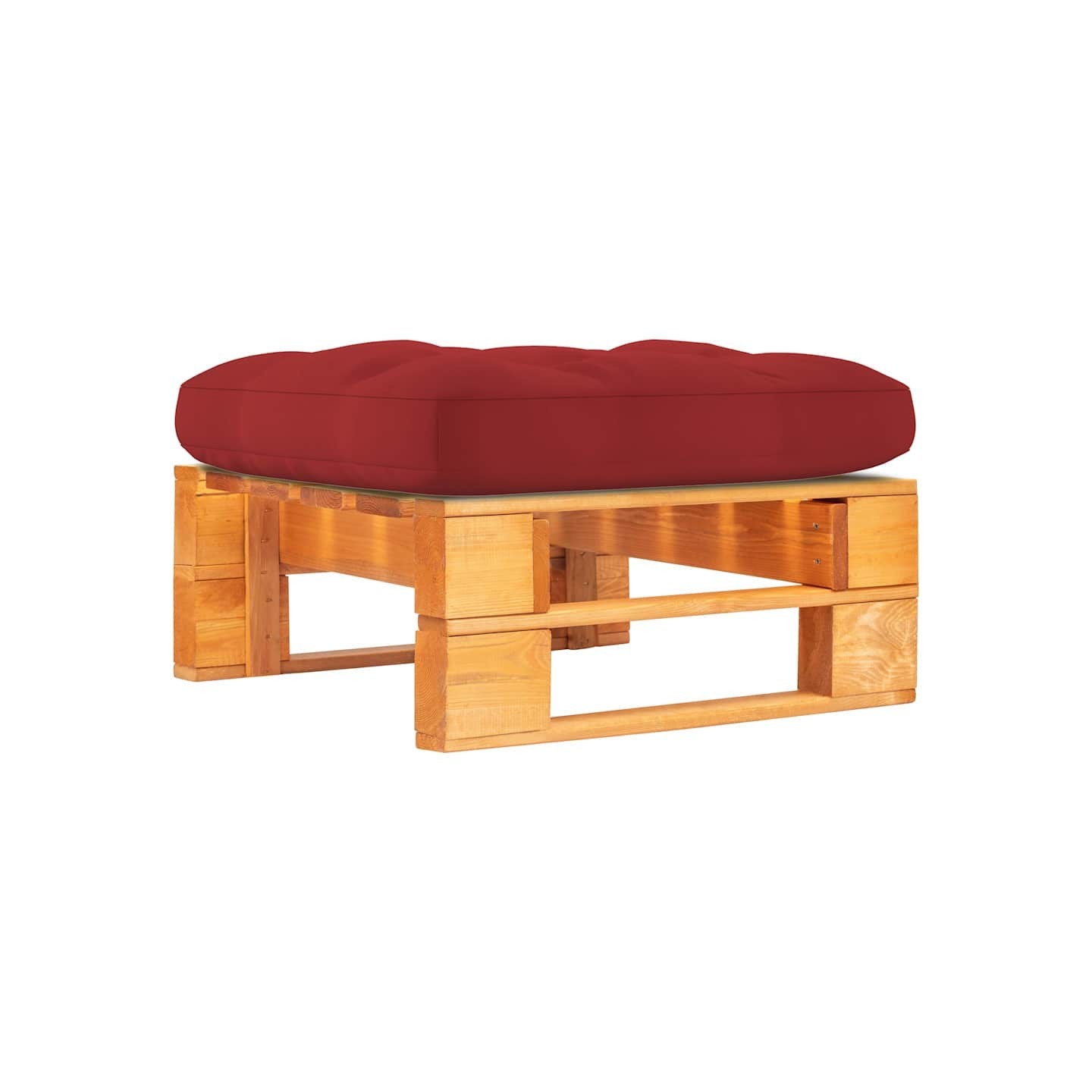 Pouf palette de jardin marron miel bois de pin imprégné