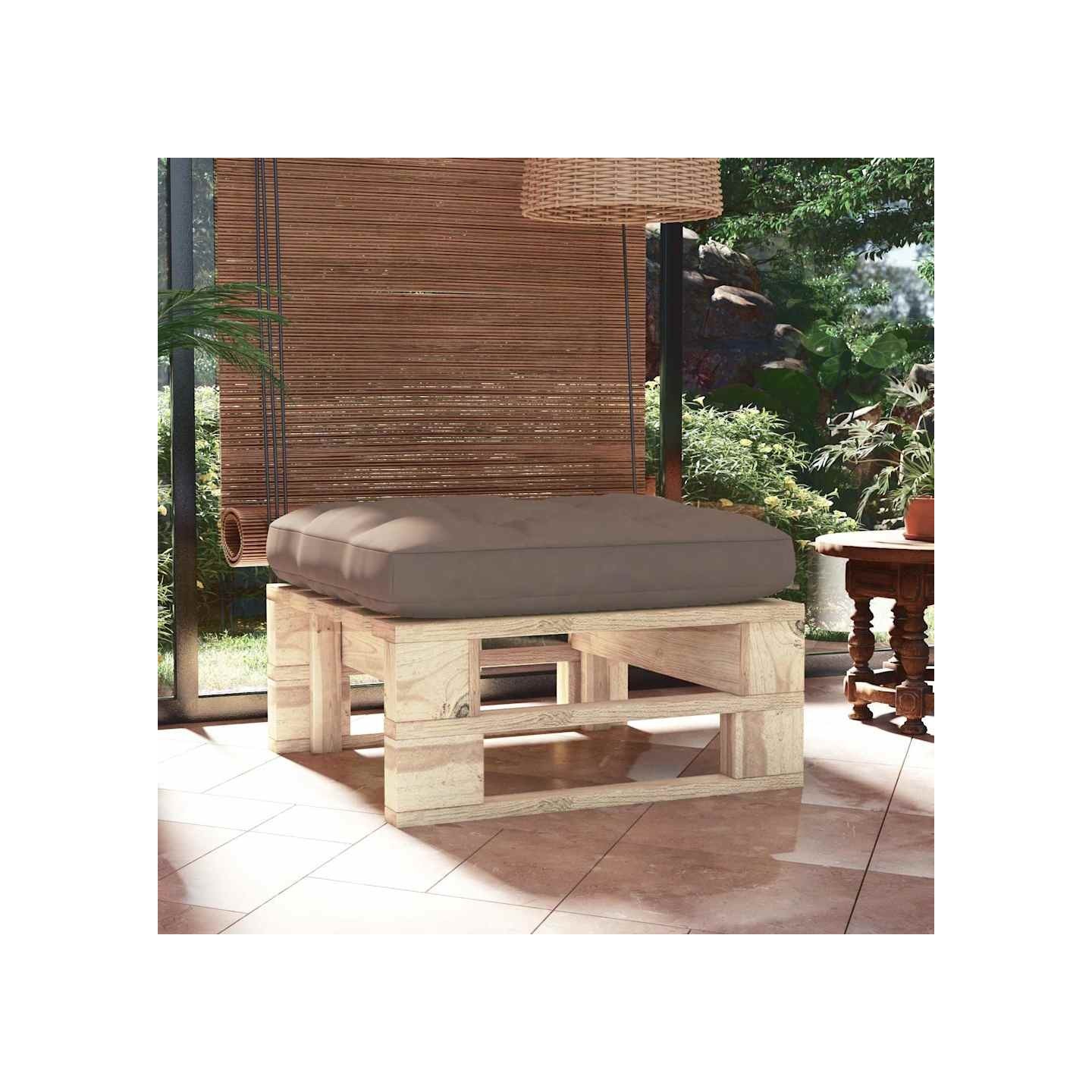 Pouf palette de jardin bois de pin imprégné